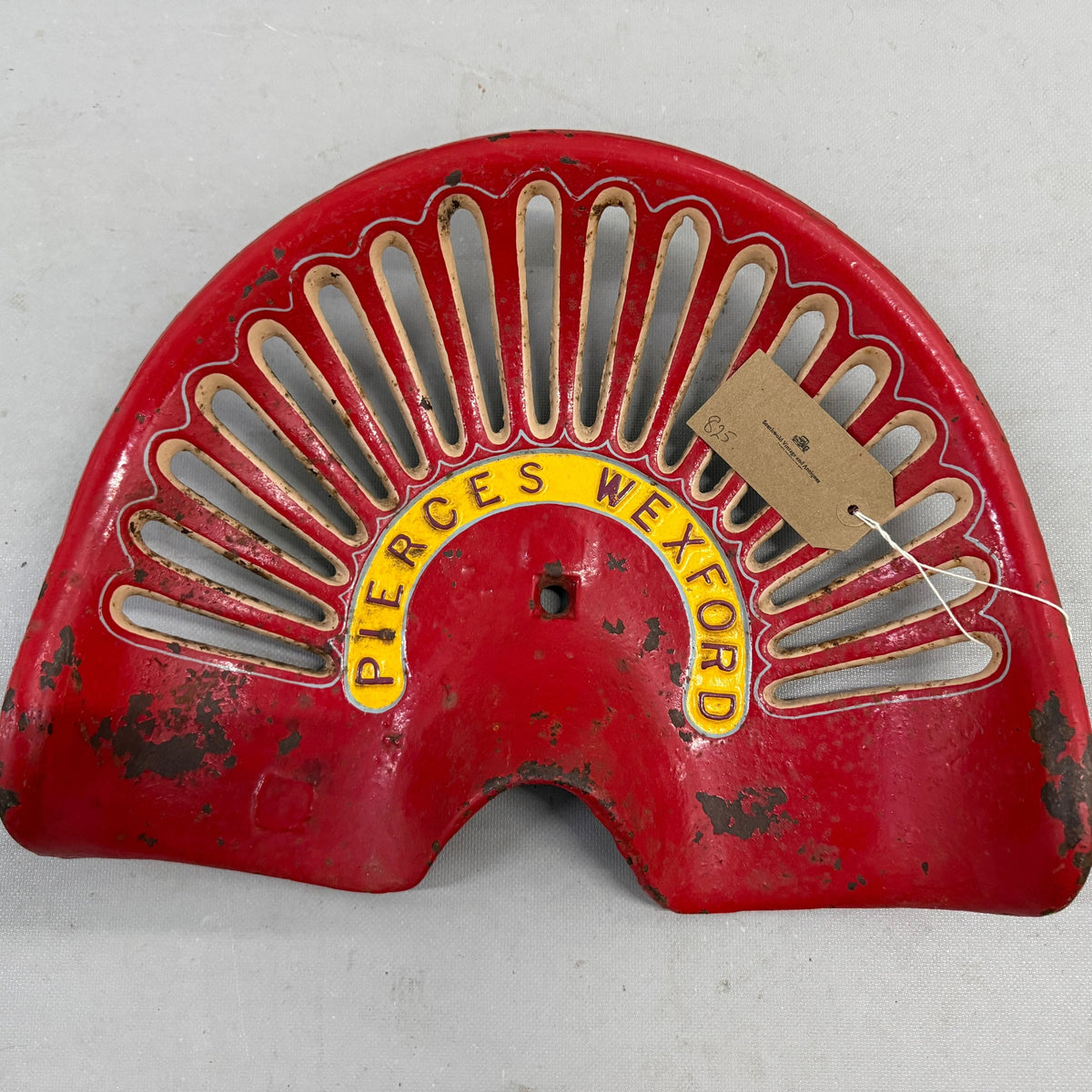 Vintage "Pierce of Wexford" cast iron tractor seat
