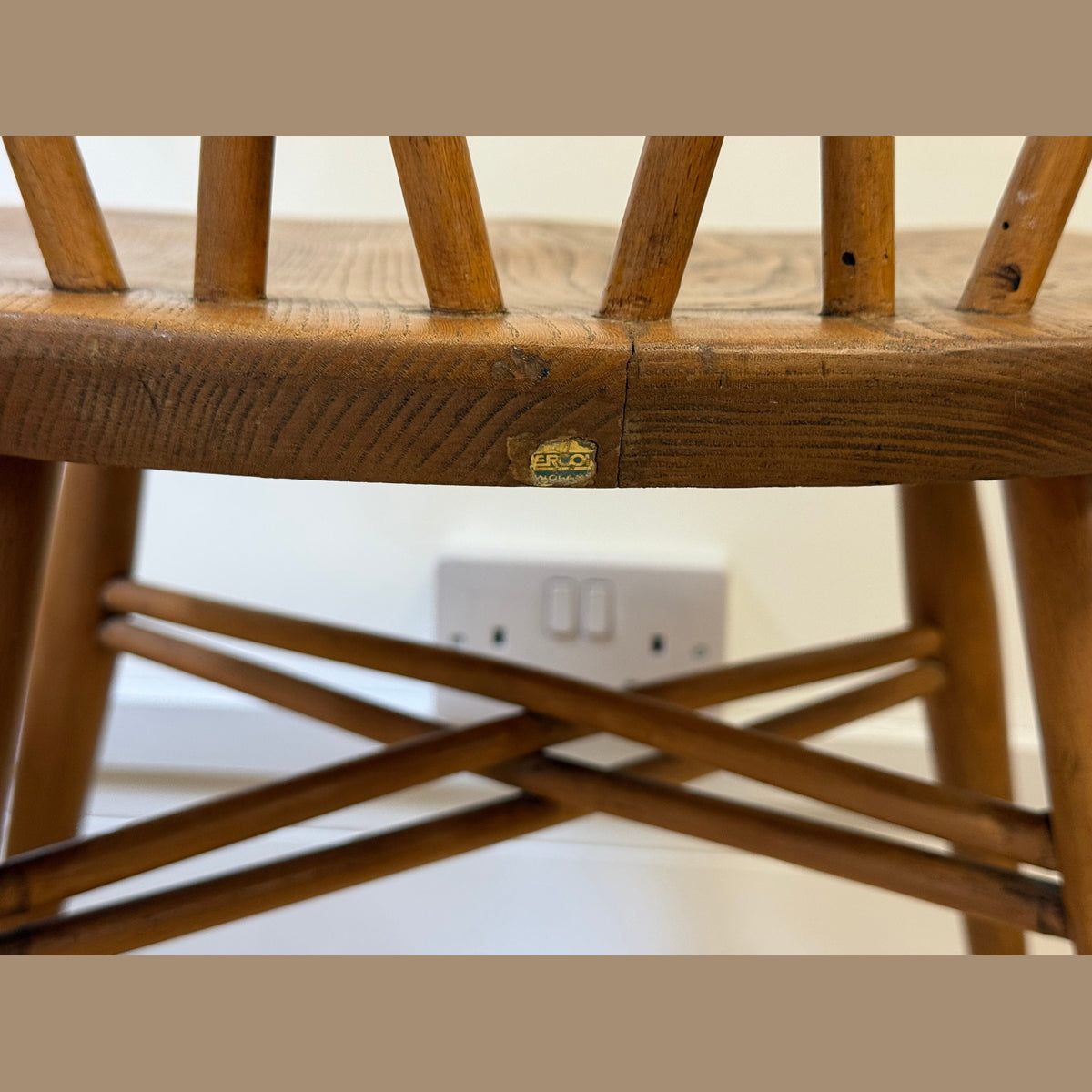 A pair of Vintage Ercol Model 376 Candlestick chairs