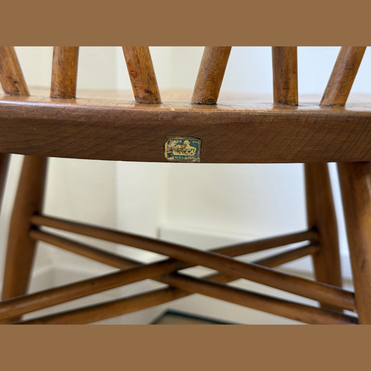 A pair of Vintage Ercol Model 376 Candlestick chairs