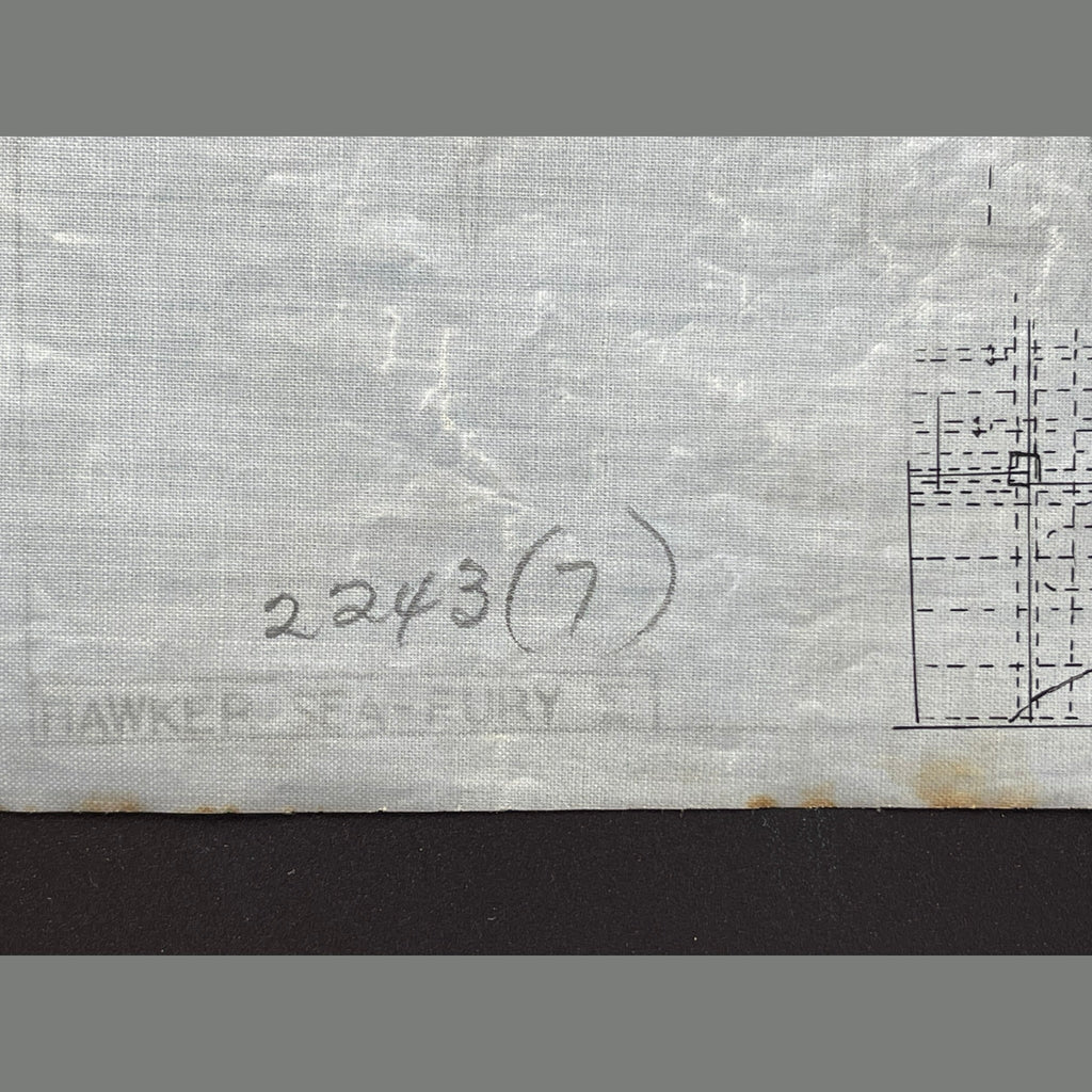 Framed drawing of a WW2 De Havilland Vampire mk2