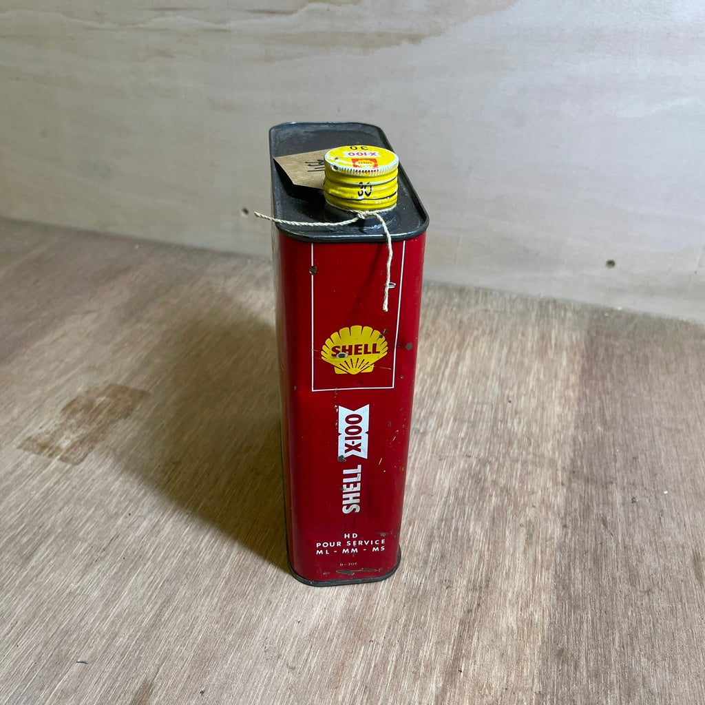 Vintage SHELL X-100 motor oil can