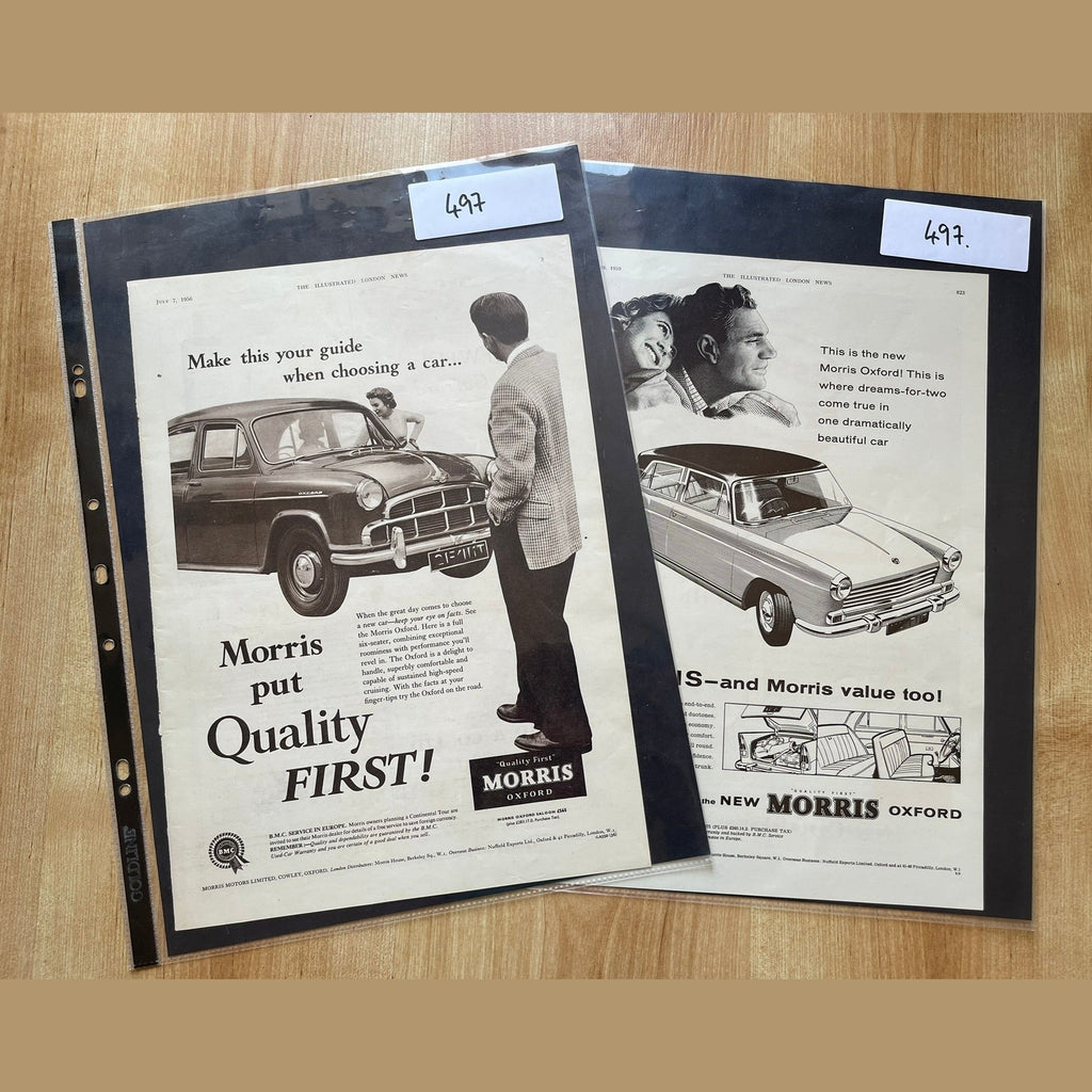 Collection vintage car ads Morris and Wolseley