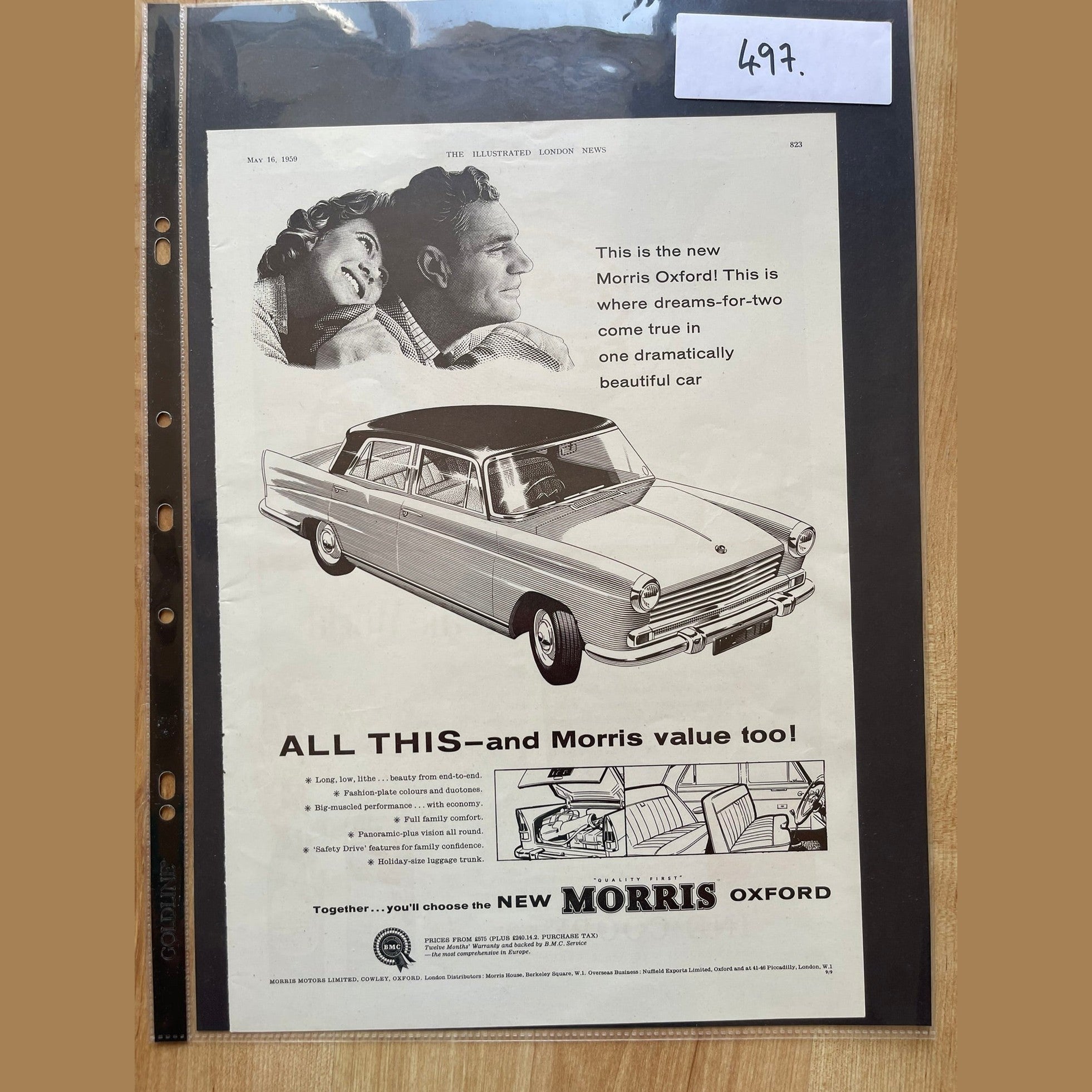 Collection vintage car ads Morris and Wolseley