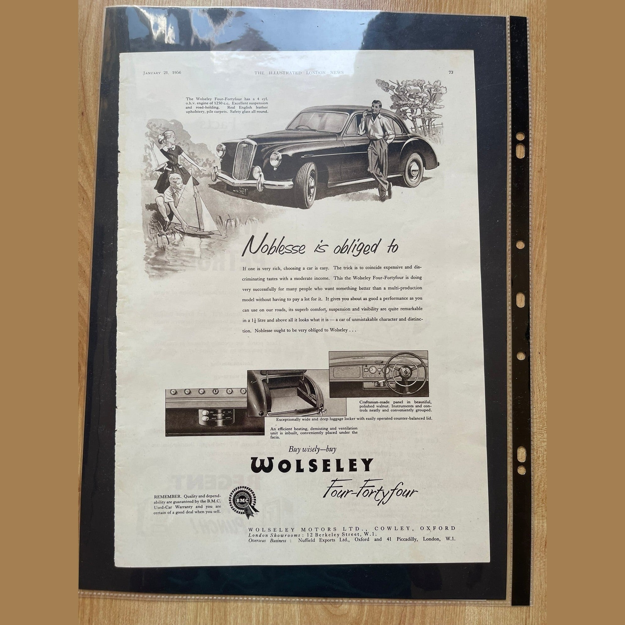 Collection vintage car ads Morris and Wolseley