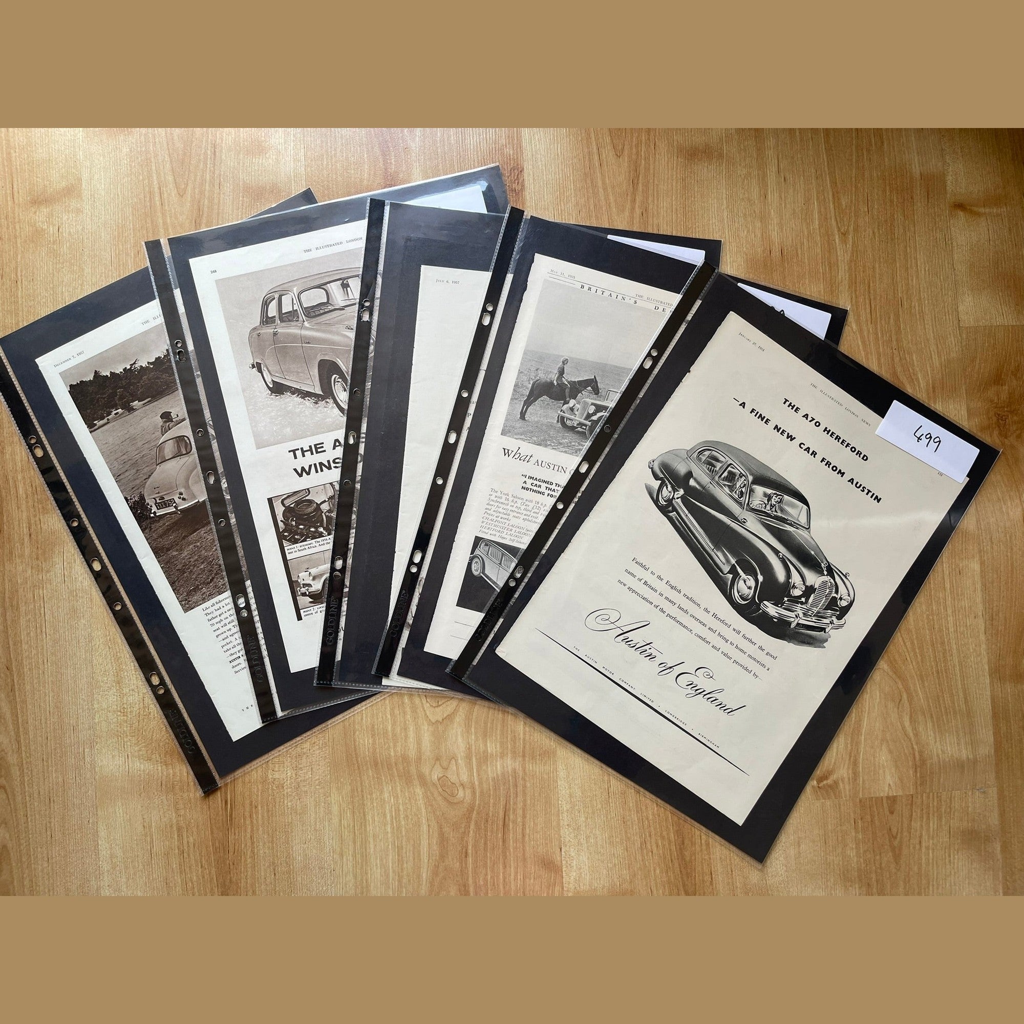 Collection vintage car ads for Austin