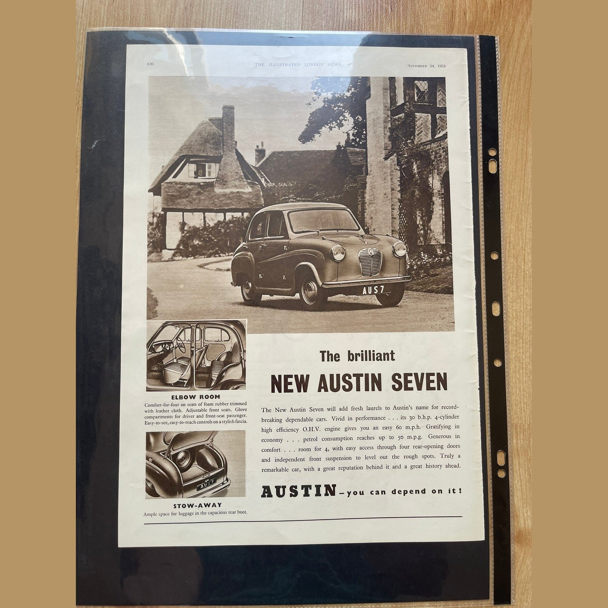 Collection vintage car ads for Austin