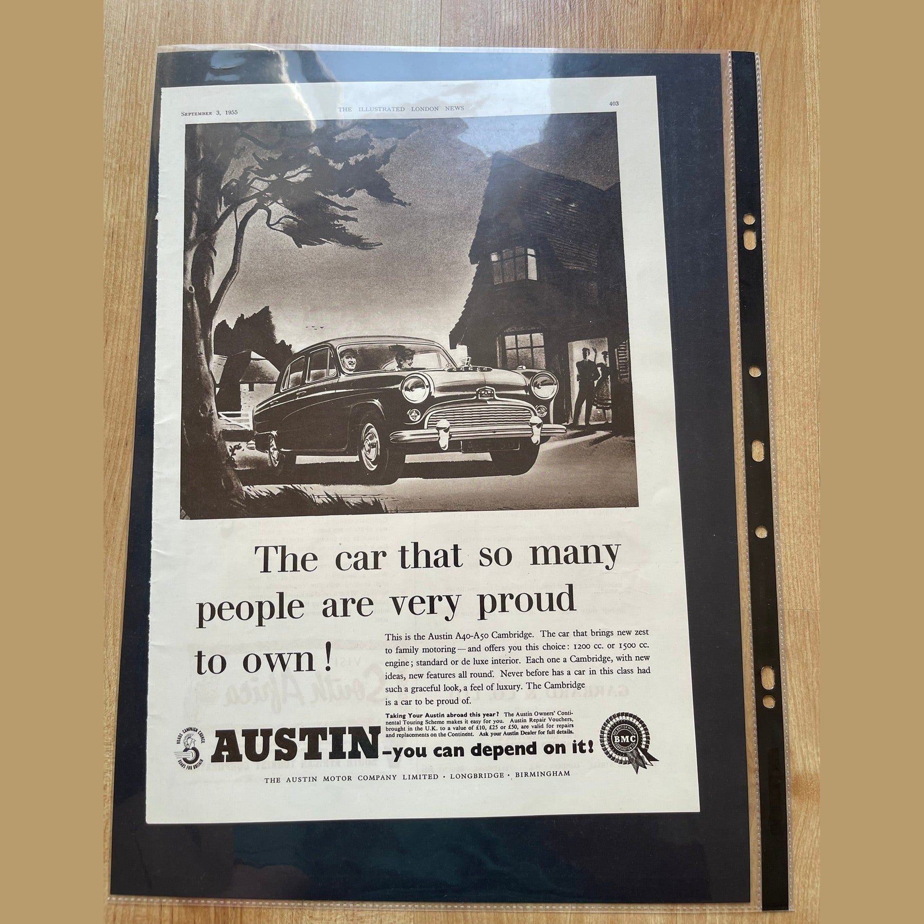 Collection vintage car ads for Austin