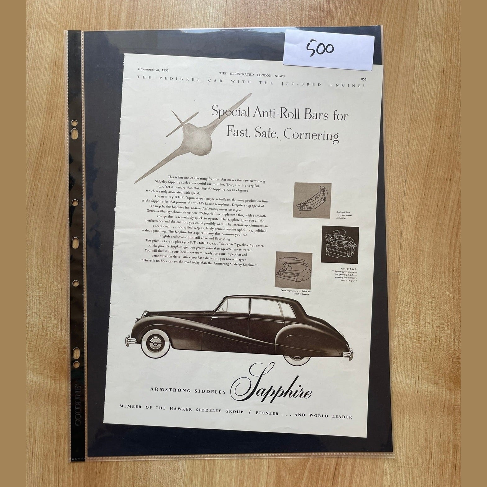 Collection vintage car ads for Armstrong Siddley