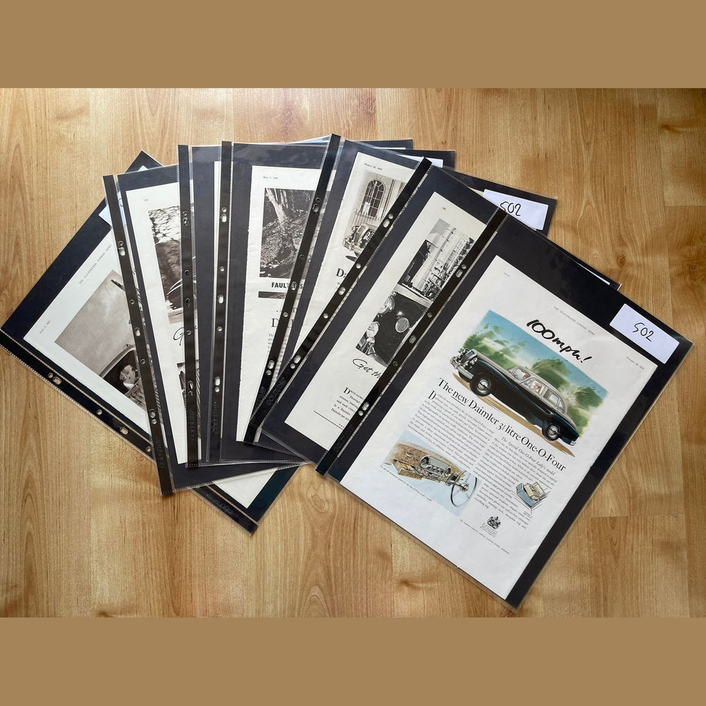 Collection vintage car ads for Daimler