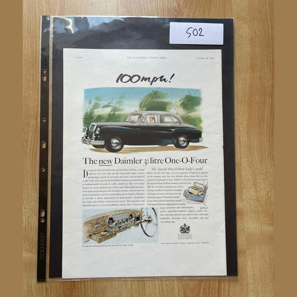 Collection vintage car ads for Daimler