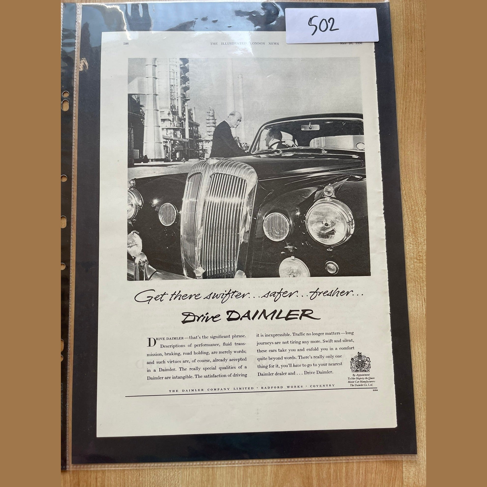 Collection vintage car ads for Daimler