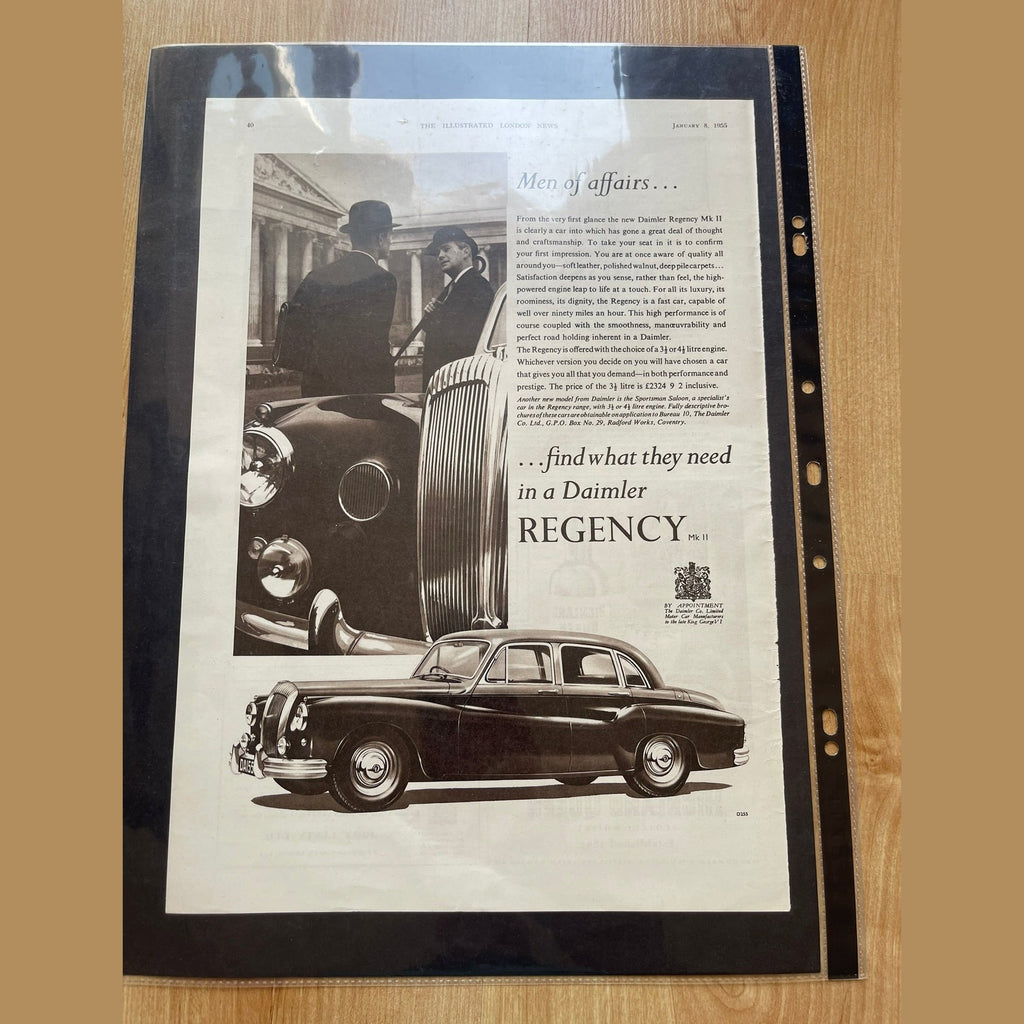 Collection vintage car ads for Daimler