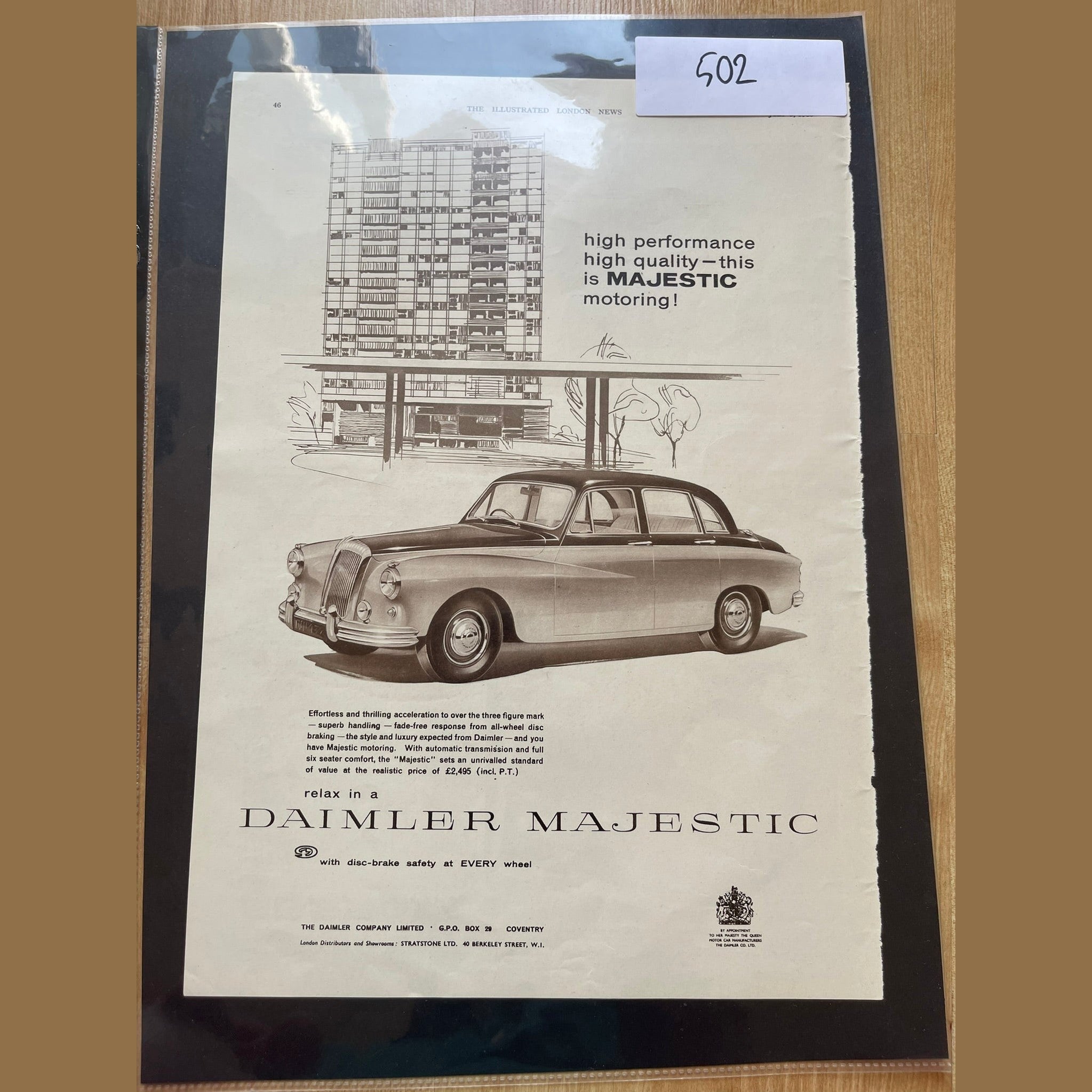 Collection vintage car ads for Daimler