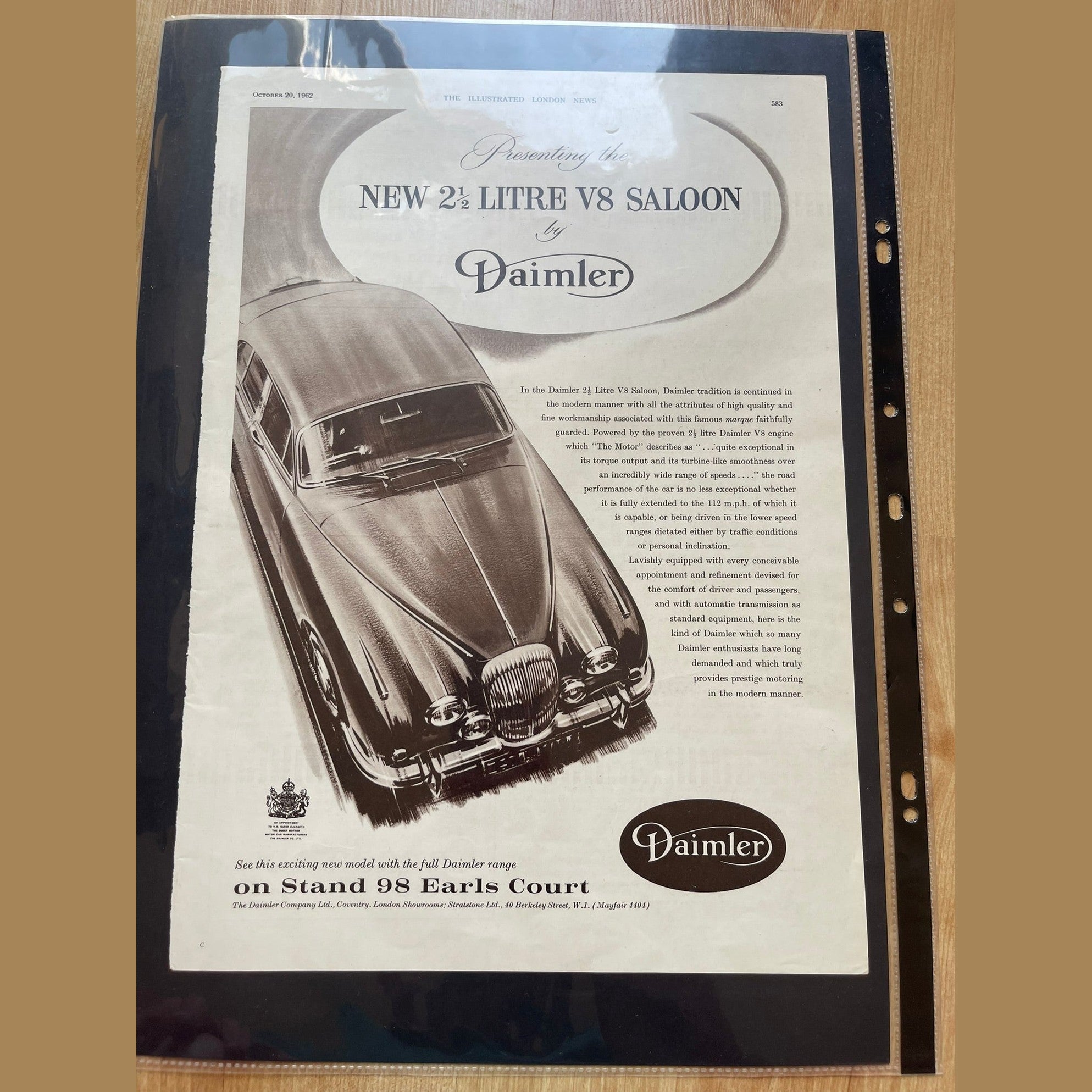 Collection vintage car ads for Daimler