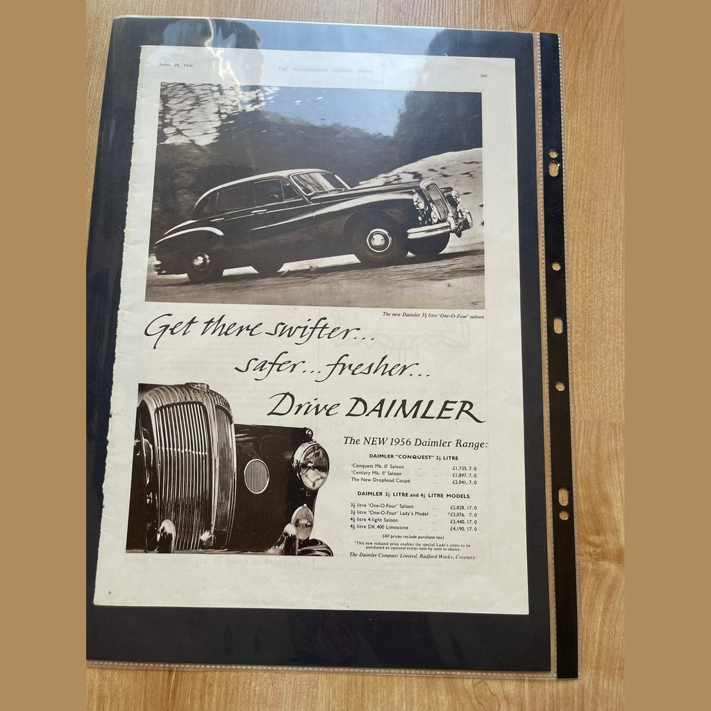 Collection vintage car ads for Daimler