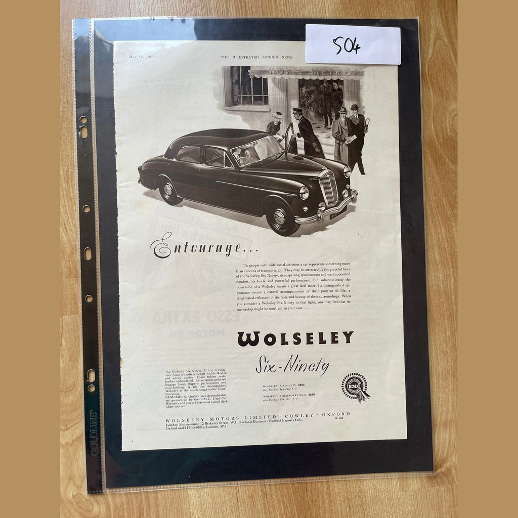 Vintage car ads for Wolseley