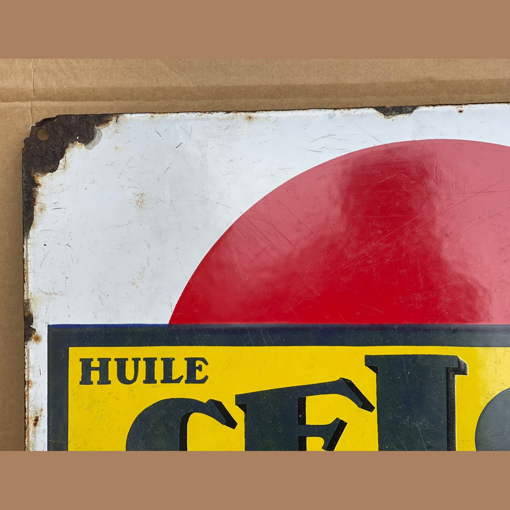 Vintage French Celor enamel sign