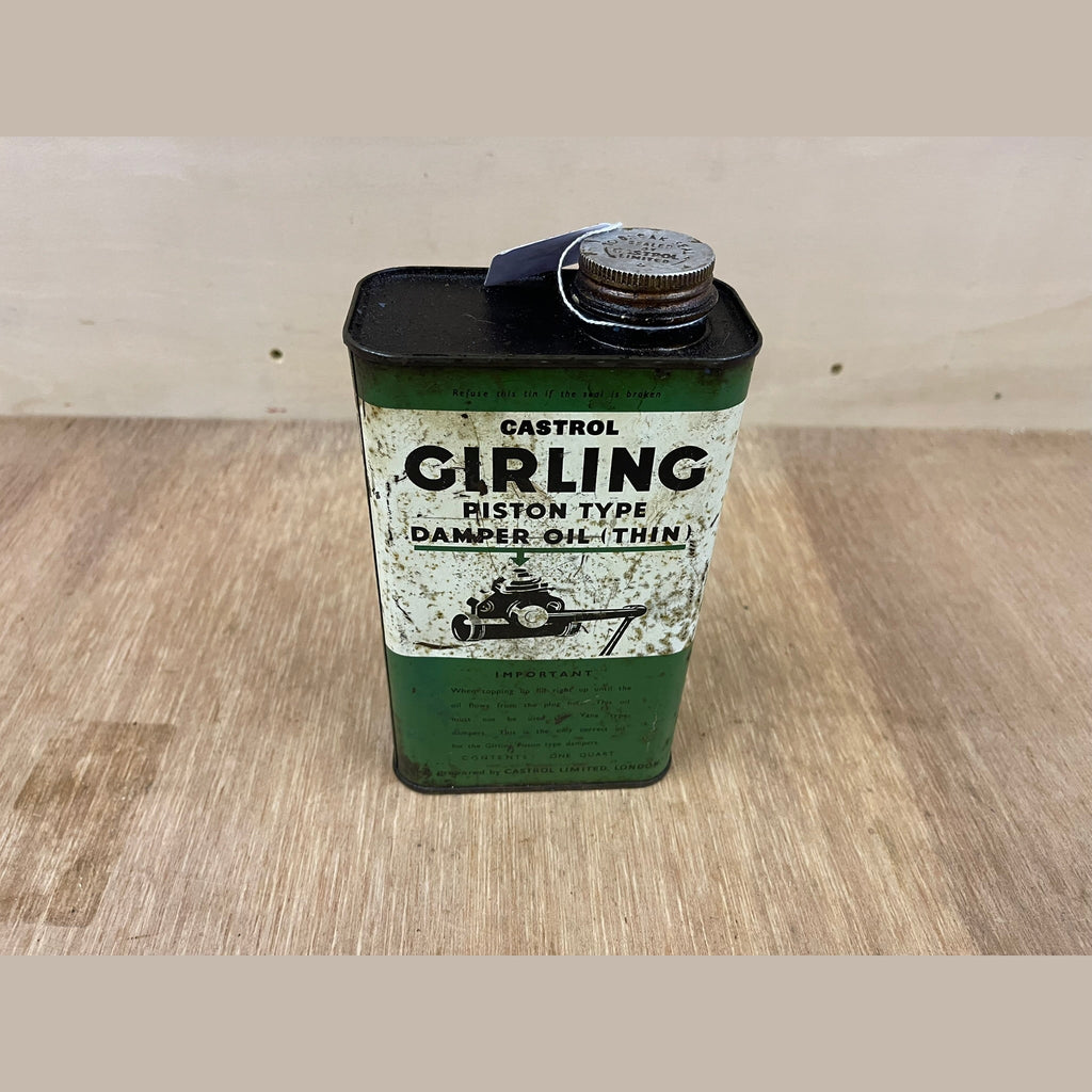 Vintage 1 quart Castrol Girling oil tin can