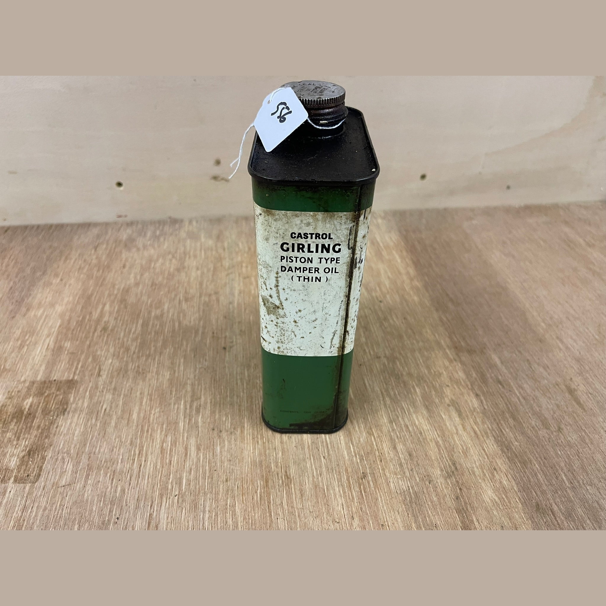 Vintage 1 quart Castrol Girling oil tin can