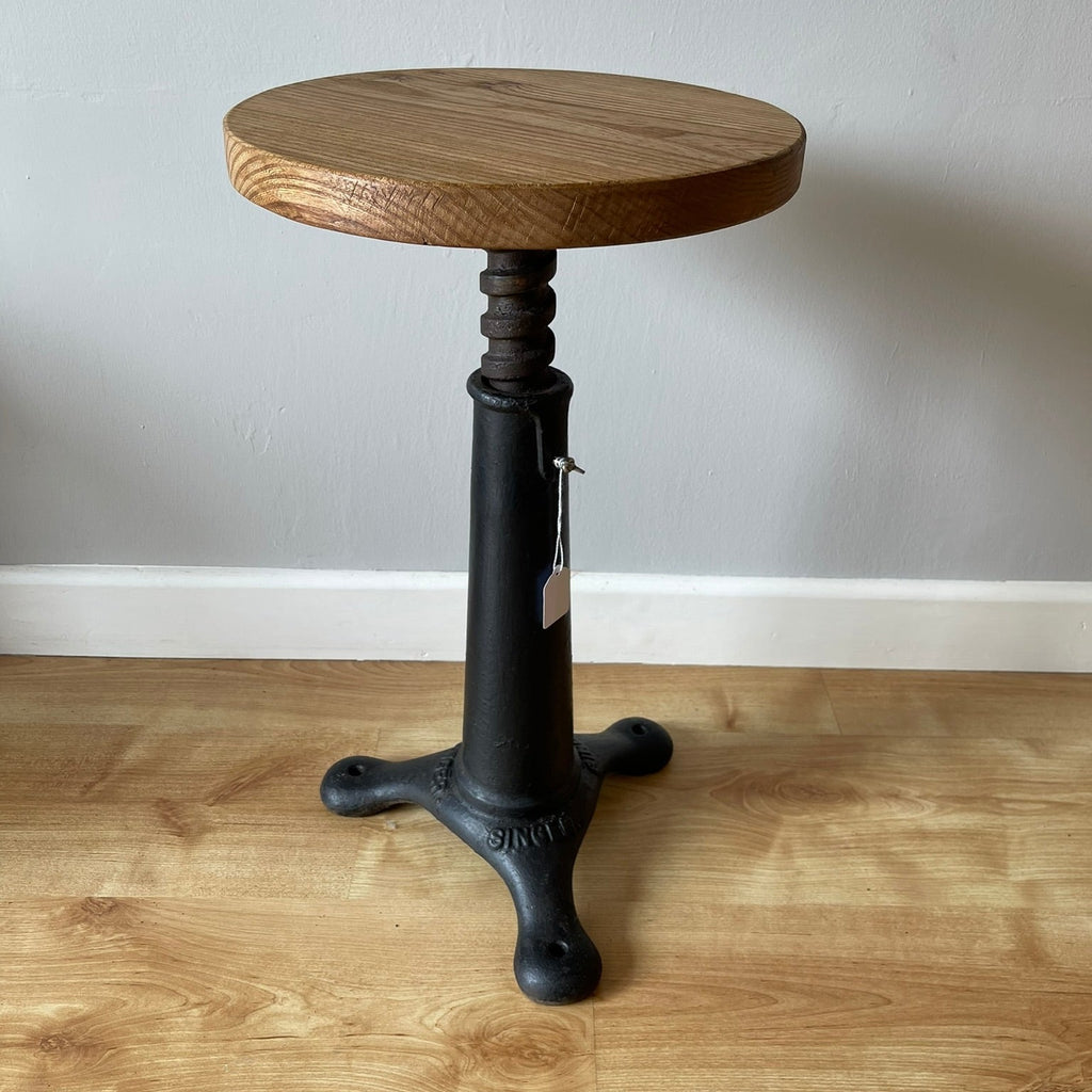 Industrial Cast iron stool by Singer