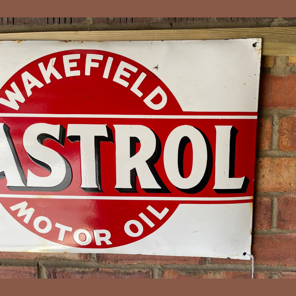 Vintage Castrol Wakefield Enamel sign.