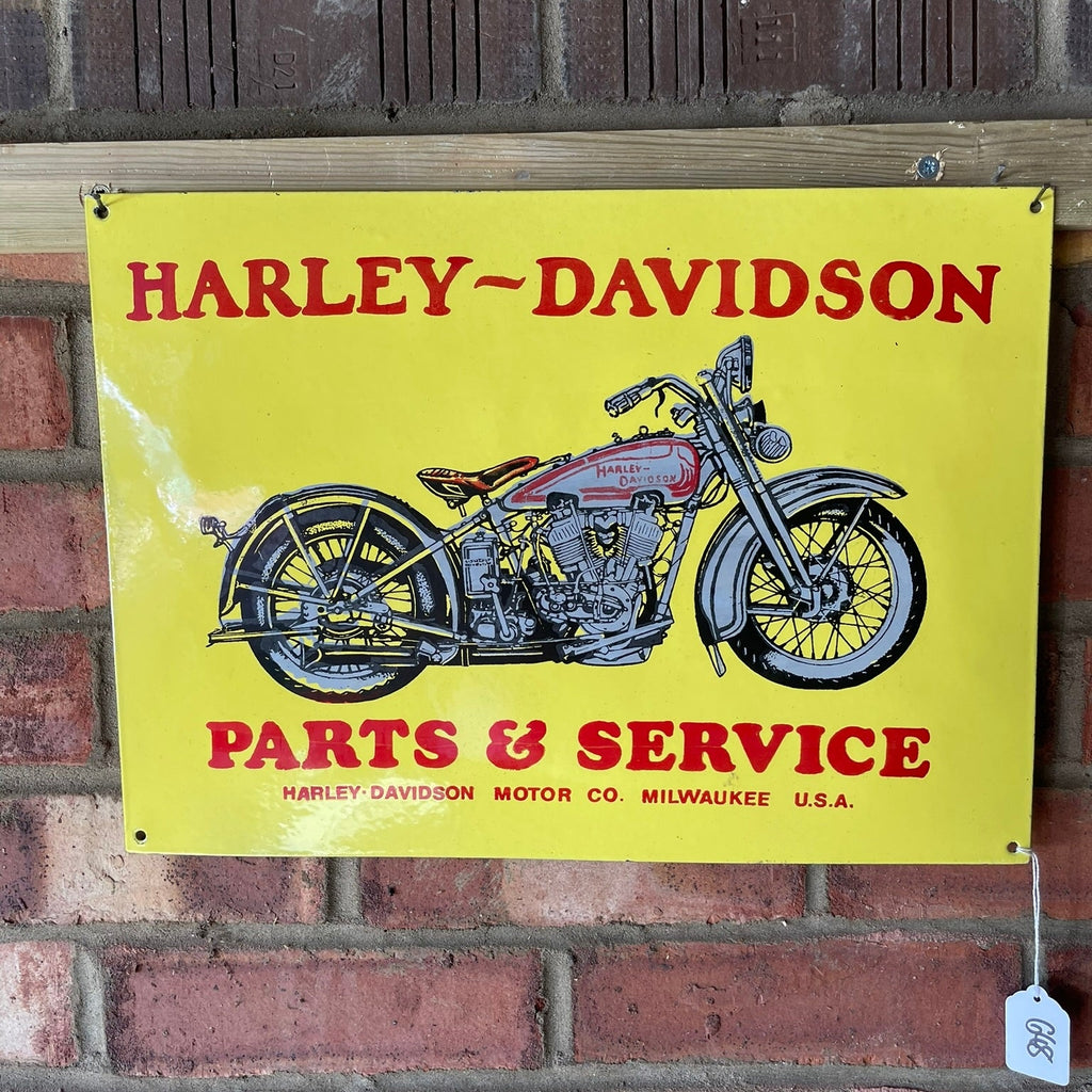 Vintage Harley Davidson enamel sign