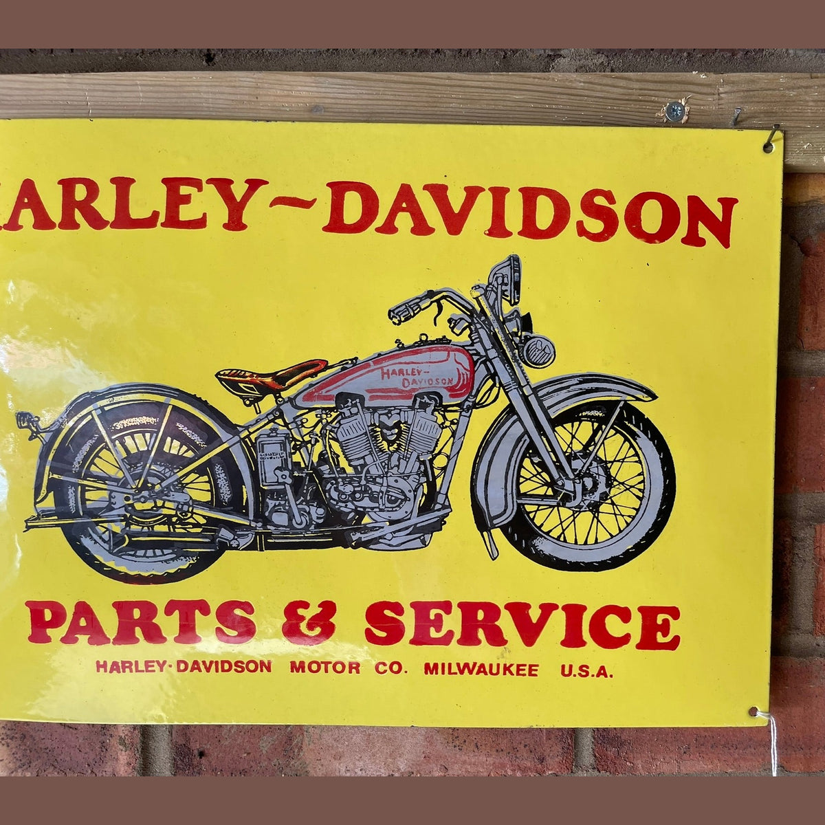 Vintage Harley Davidson enamel sign