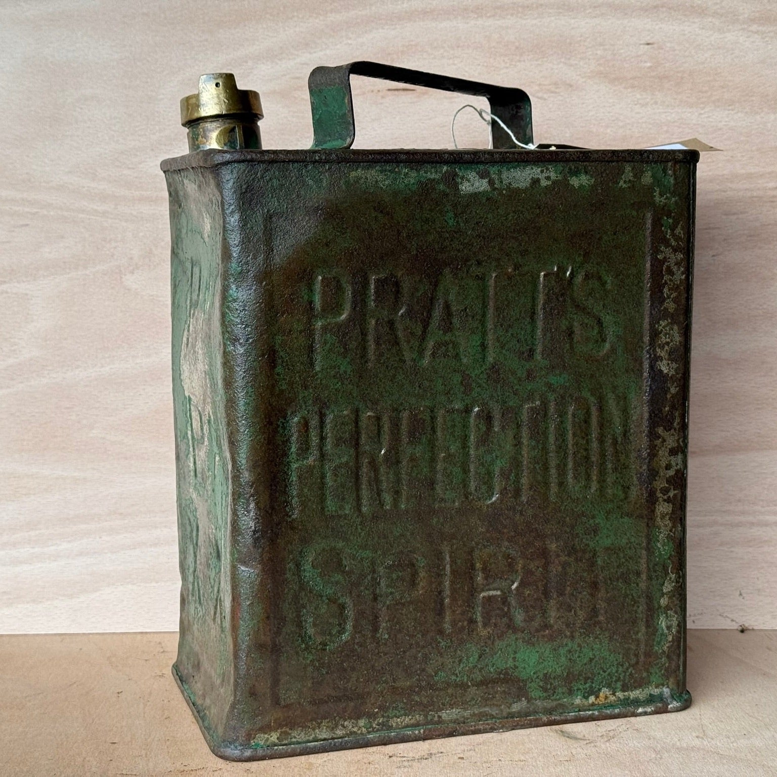 Vintage Pratts Perfection Spirit petrol can Circa 1930's