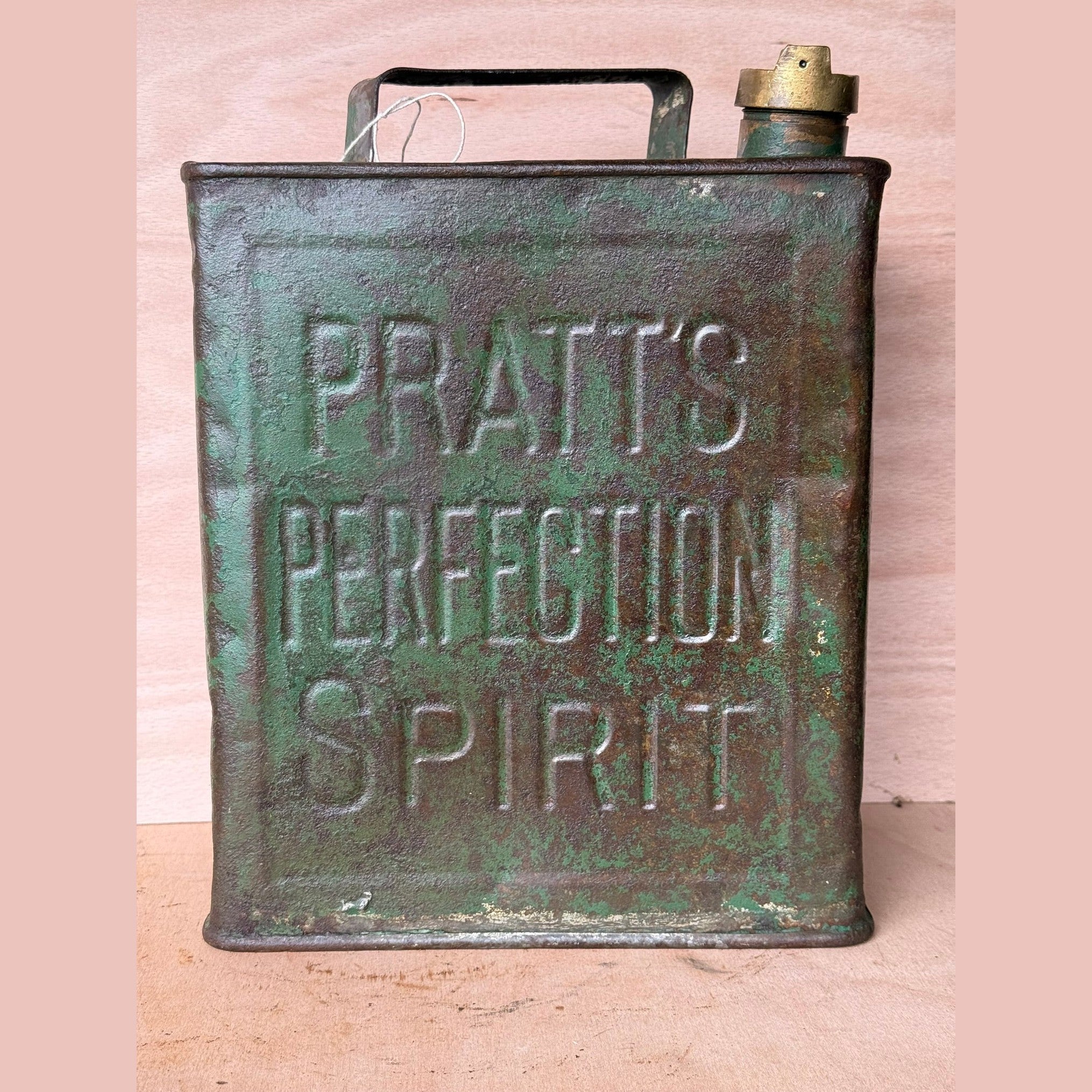 Vintage Pratts Perfection Spirit petrol can Circa 1930's