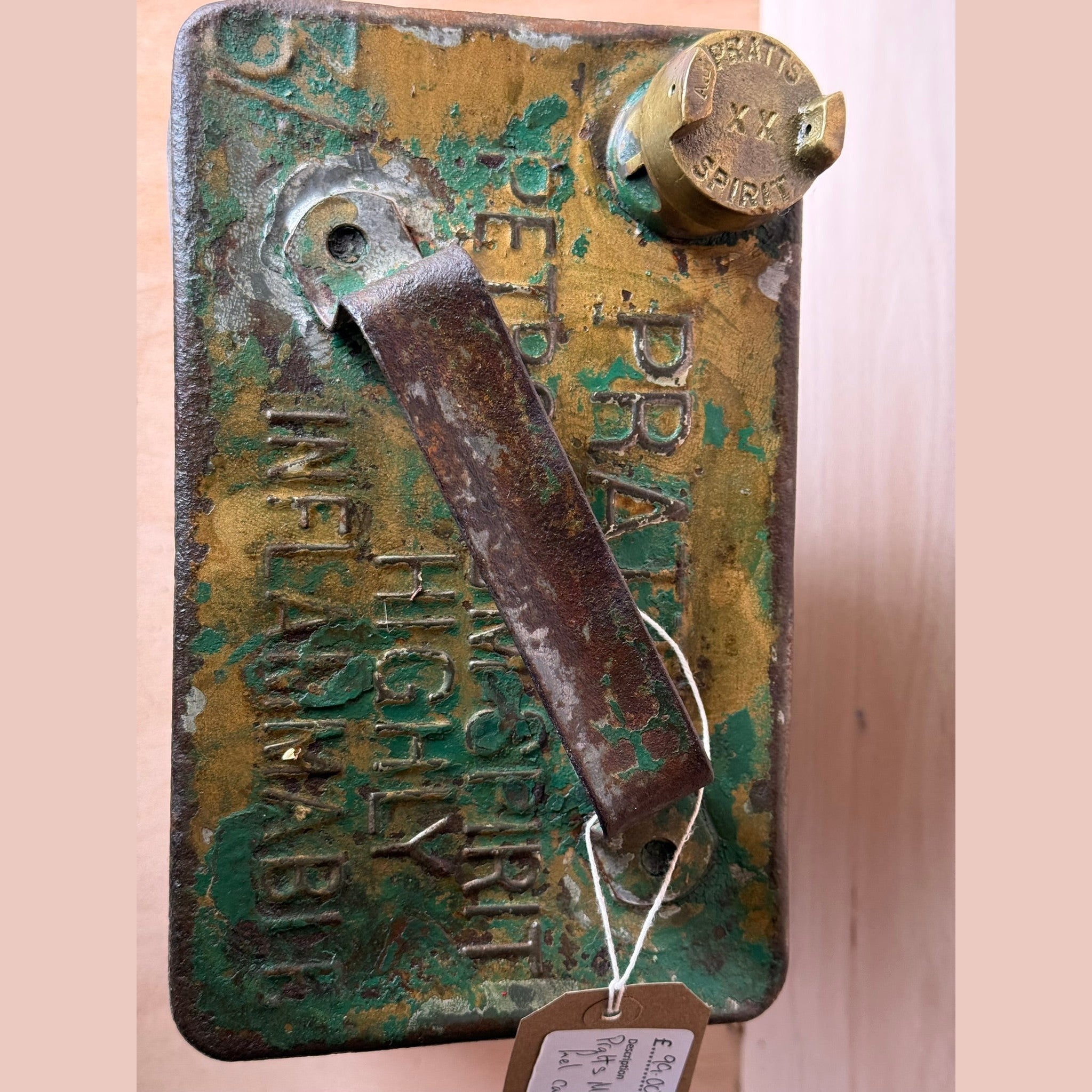 Vintage Pratts Perfection Spirit petrol can Circa 1930's