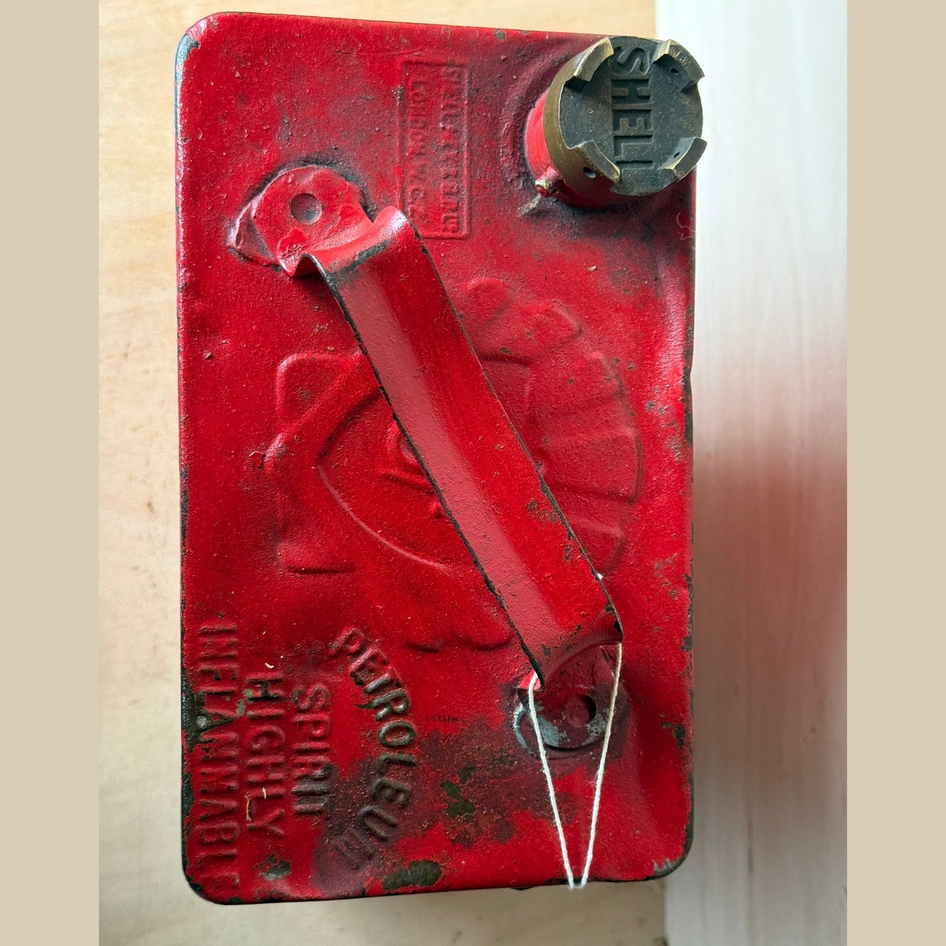 Vintage Shell Motor Spirit fuel can, circa 1930's