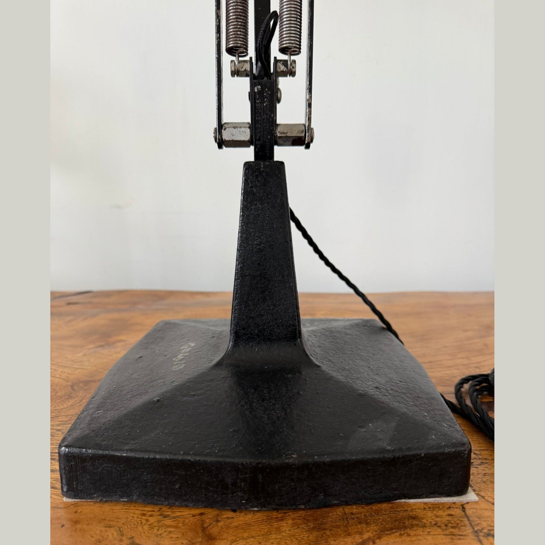Vintage 1930's Anglepoise 1208 lamp, with prototype long neck base