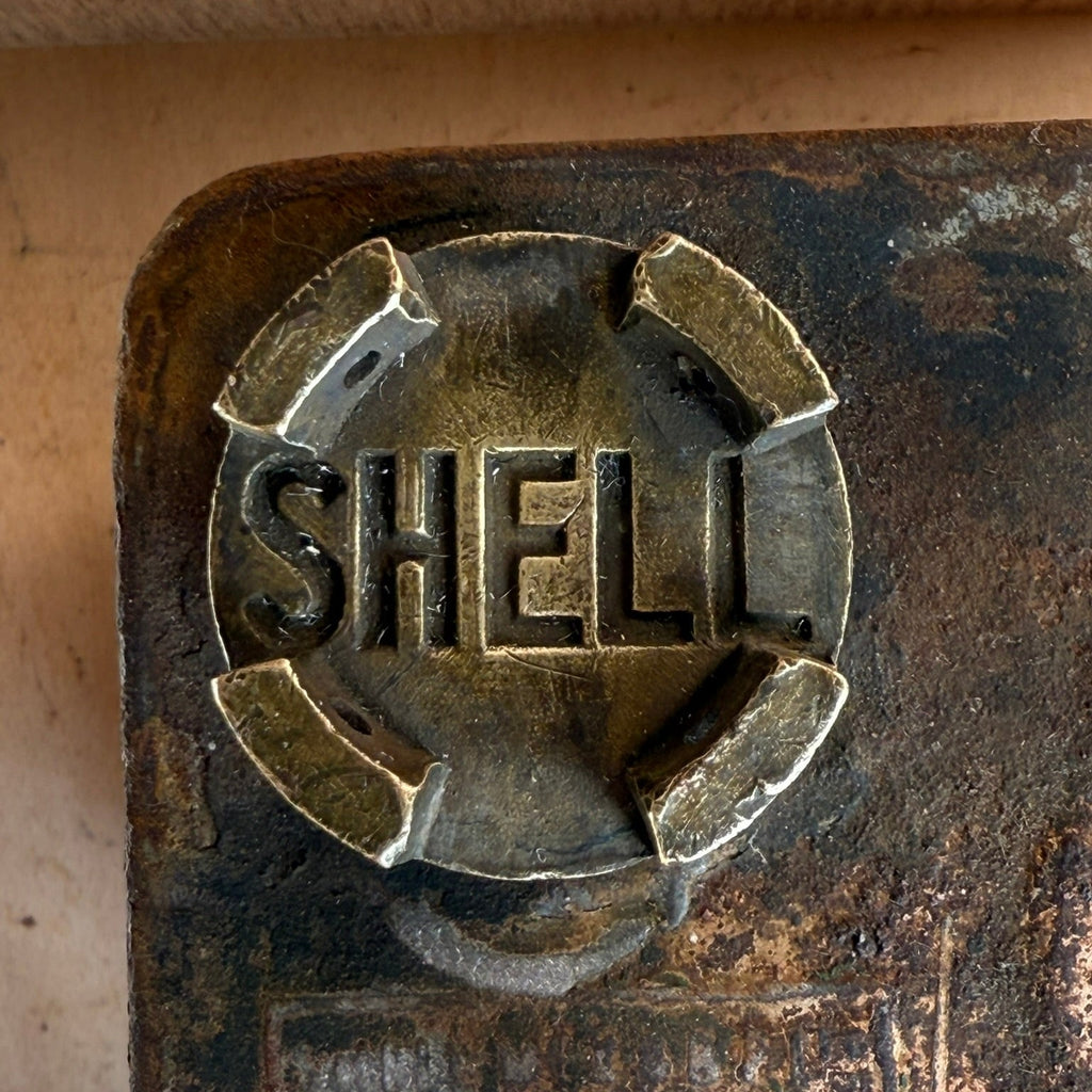 Vintage 1937 Shell Aviation fuel can by Reads of Liverpool