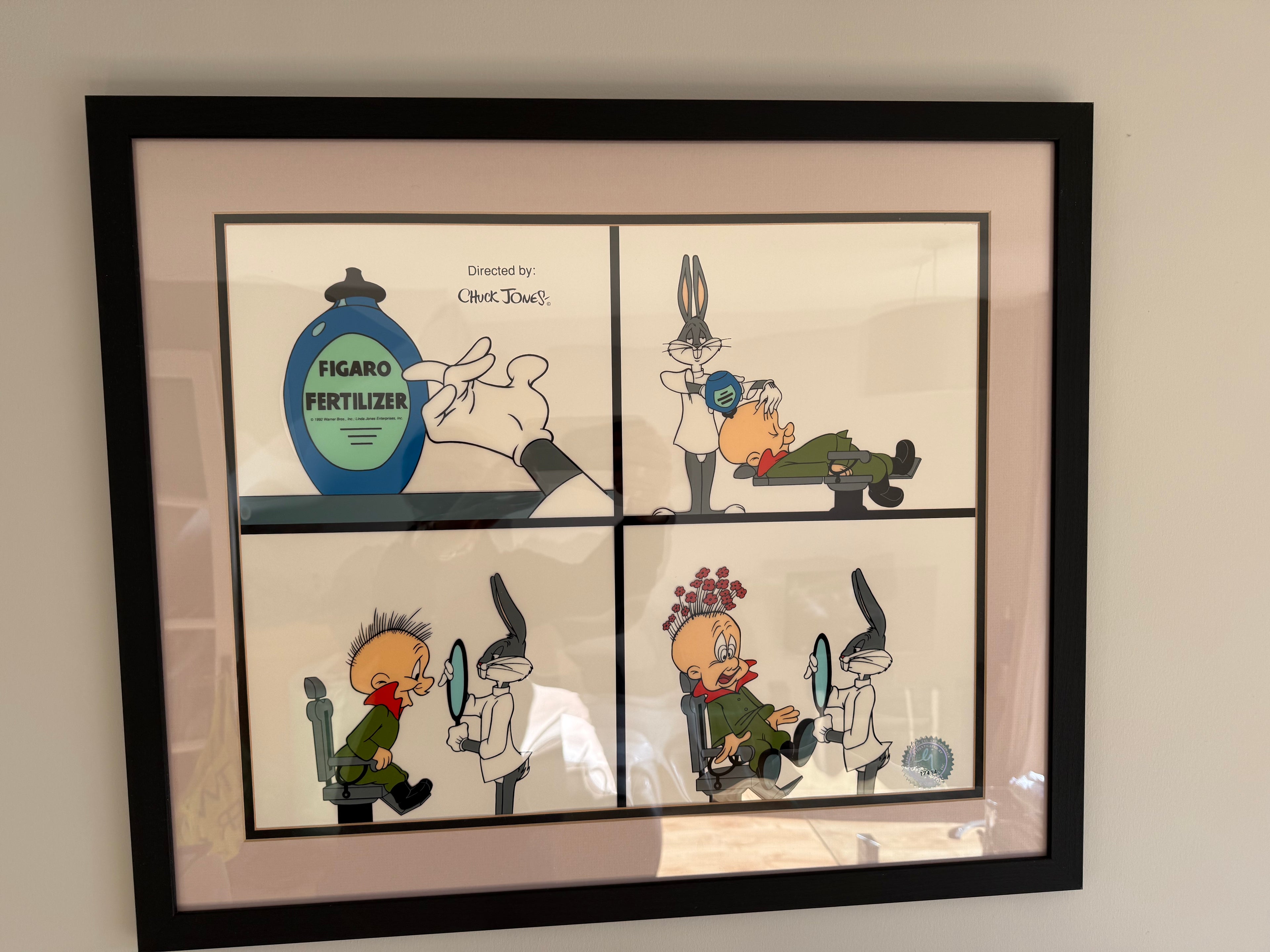 Vintage Chuck Jones, Bugs Bunny cartoon cell.