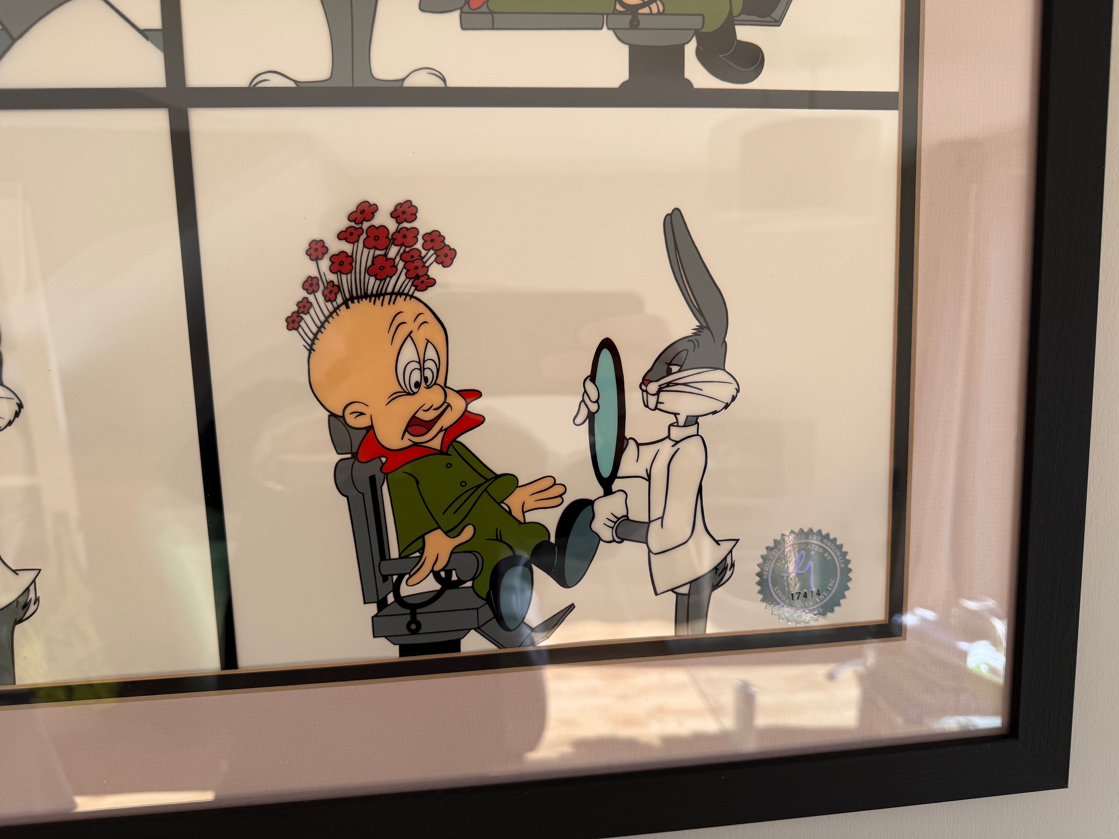 Vintage Chuck Jones, Bugs Bunny cartoon cell.