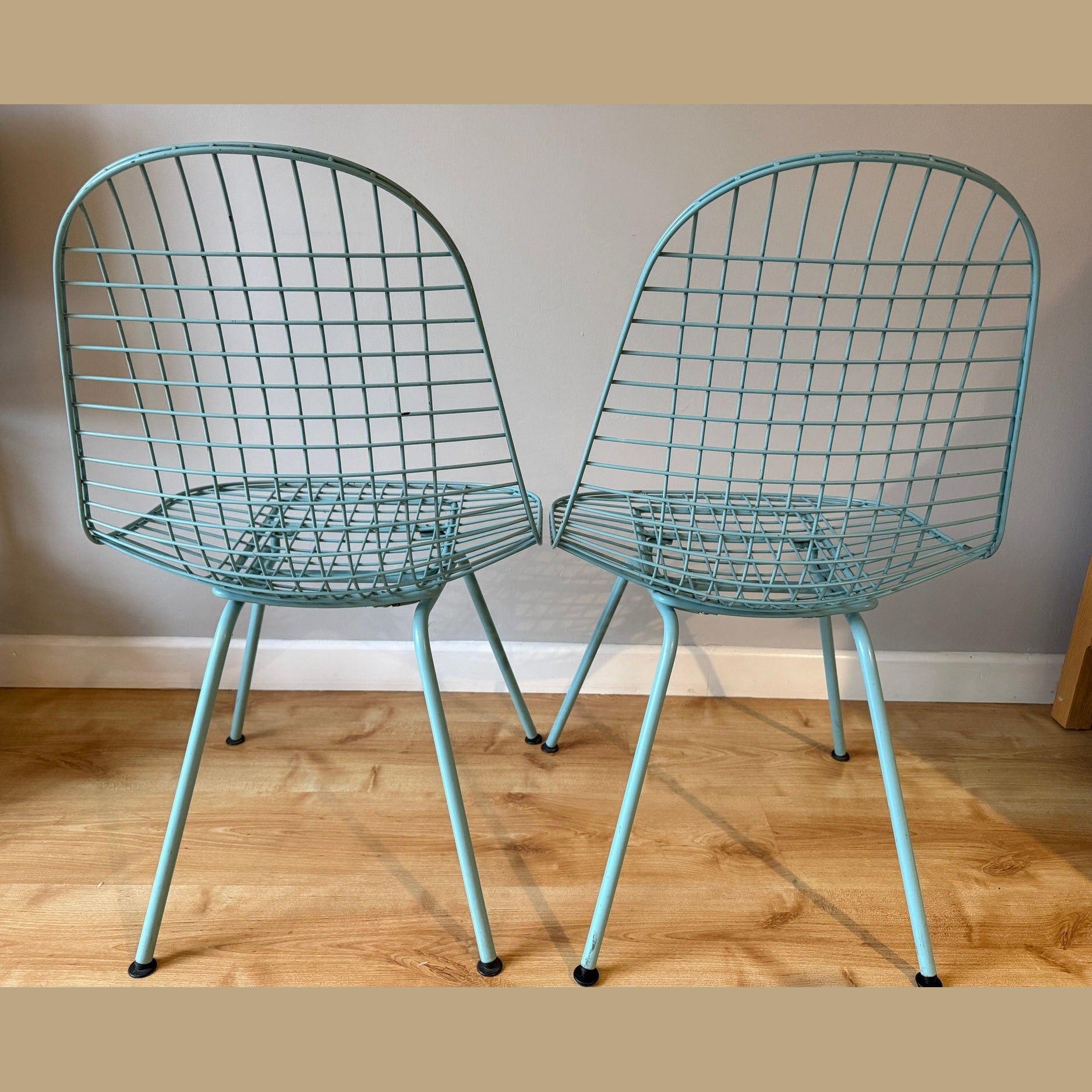Vintage Eames wirework DKX chairs