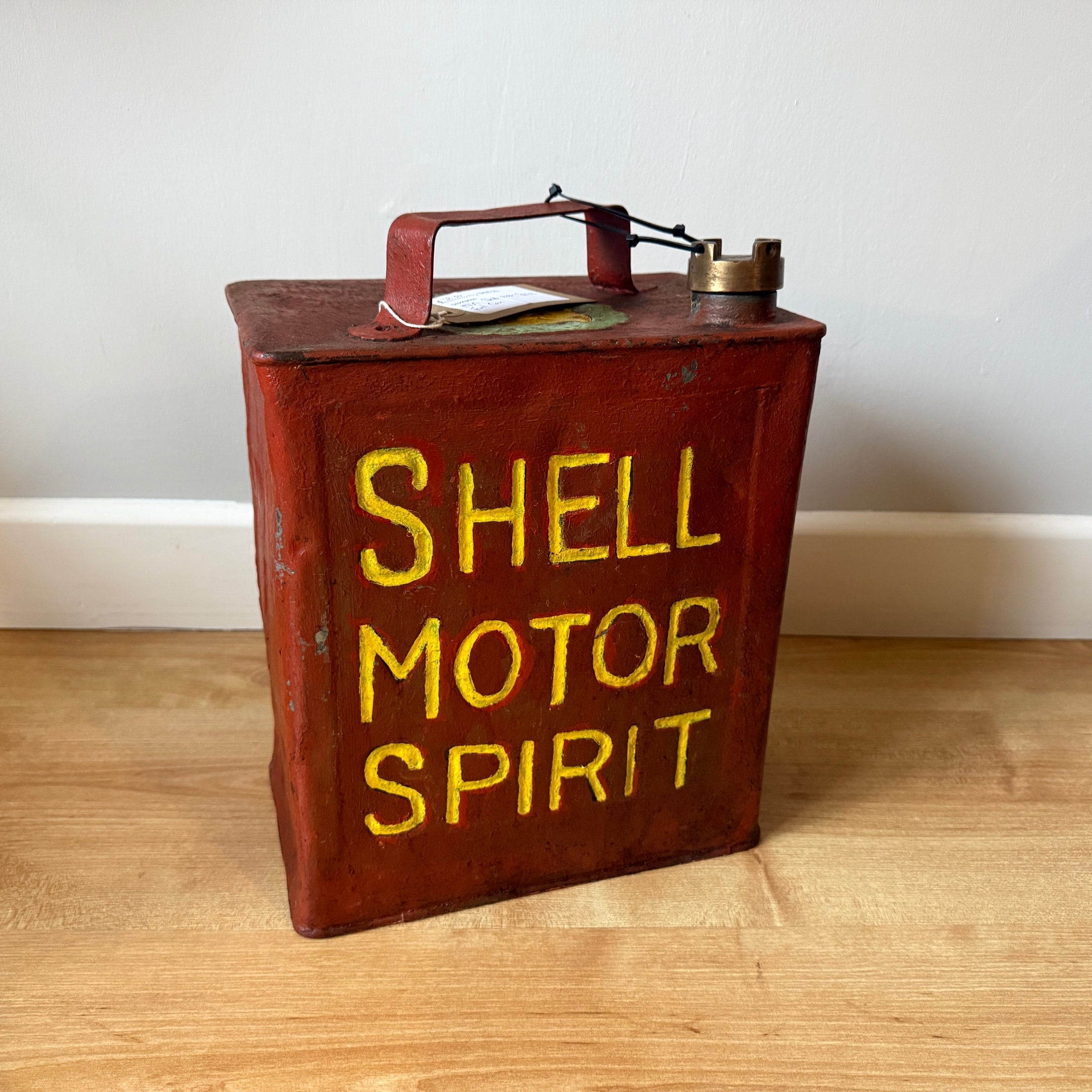 1930's Vintage Shell Motor Spirit fuel can