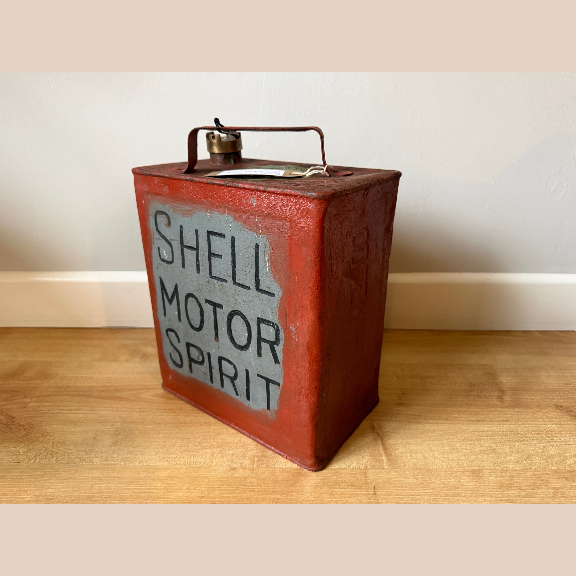 1930's Vintage Shell Motor Spirit fuel can