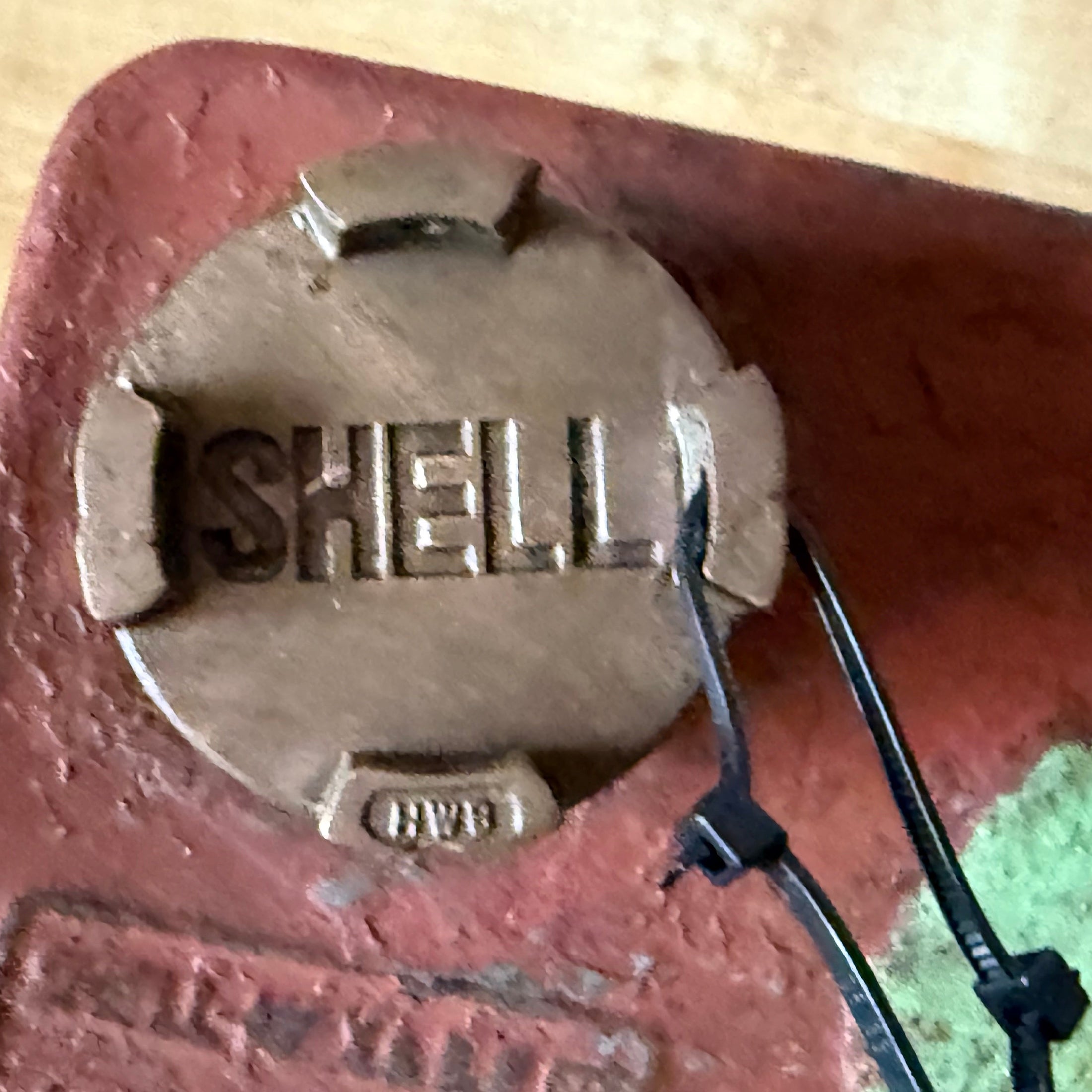1930's Vintage Shell Motor Spirit fuel can