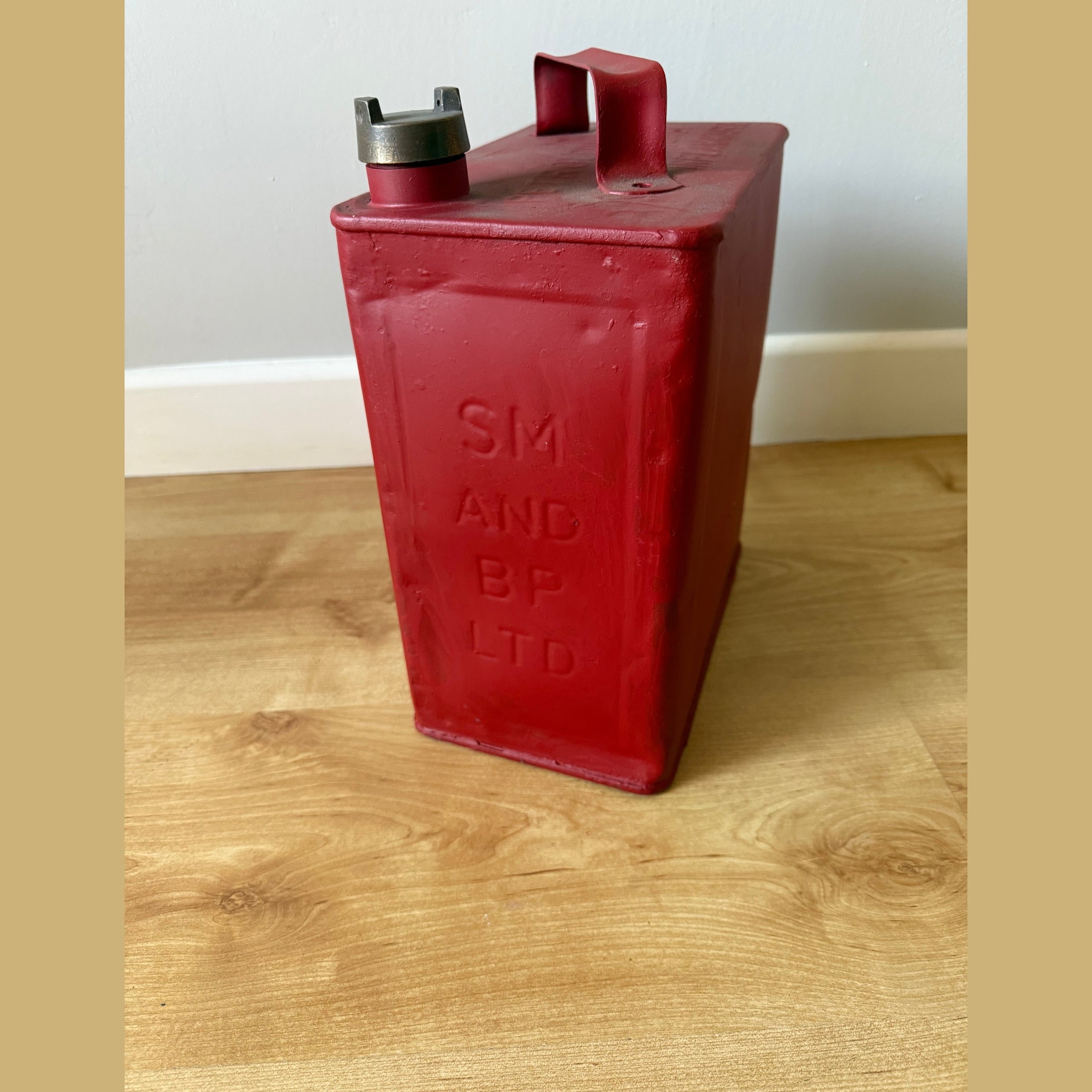Vintage Red fuel can SM and BP.