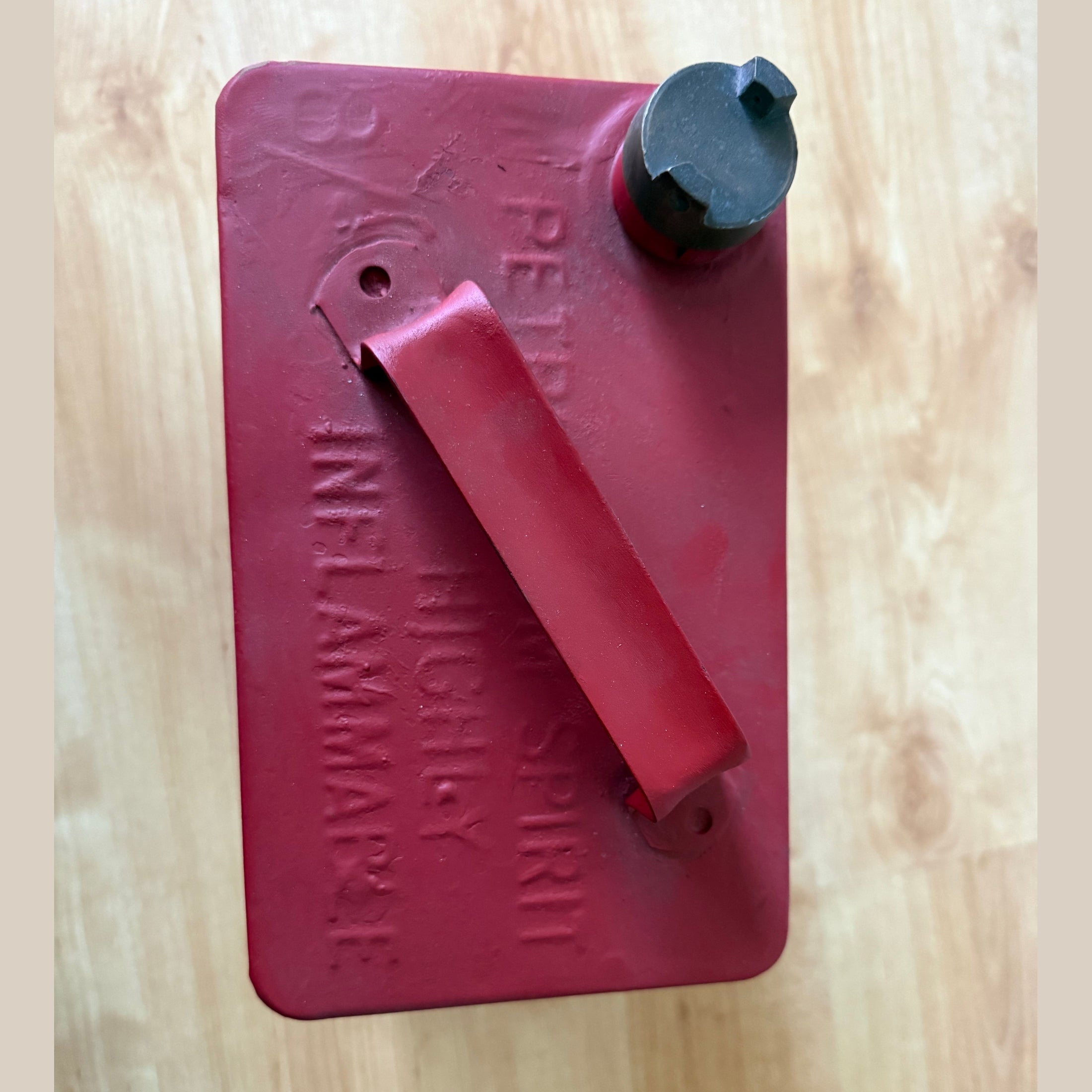 Vintage Red fuel can SM and BP.