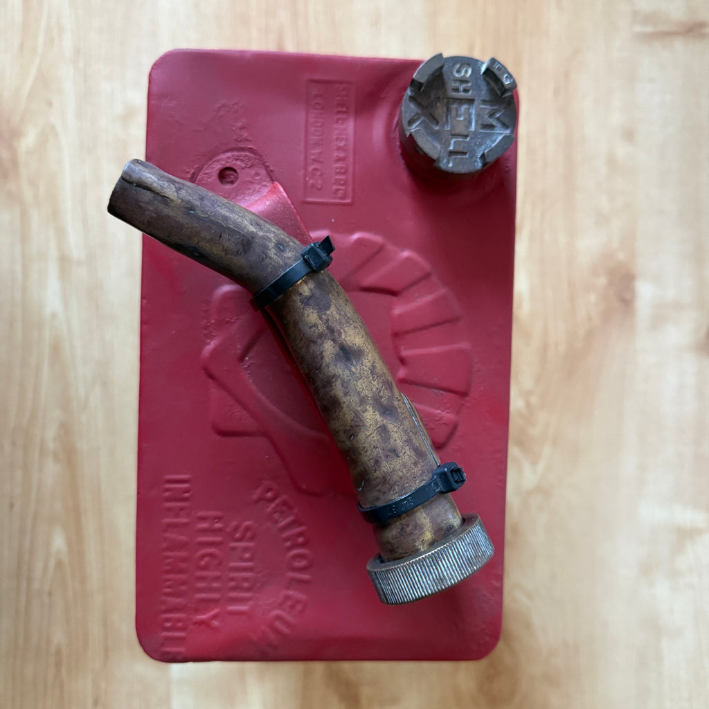 Vintage Shell MEX and BP fuel can 1939