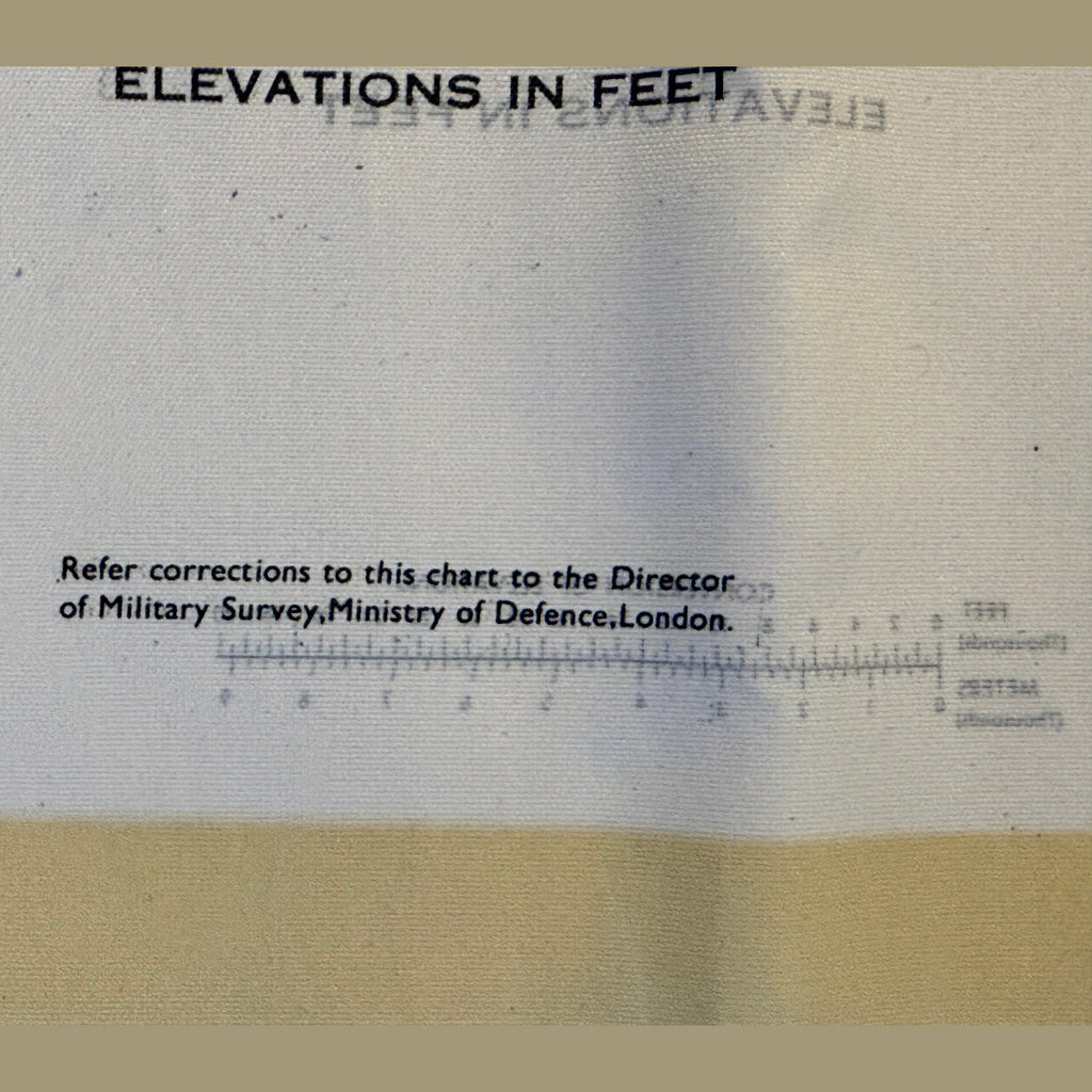 A Royal Air Force / silk escape map covering Libya, Mediterranean Coast, Sirte, Benghazi.