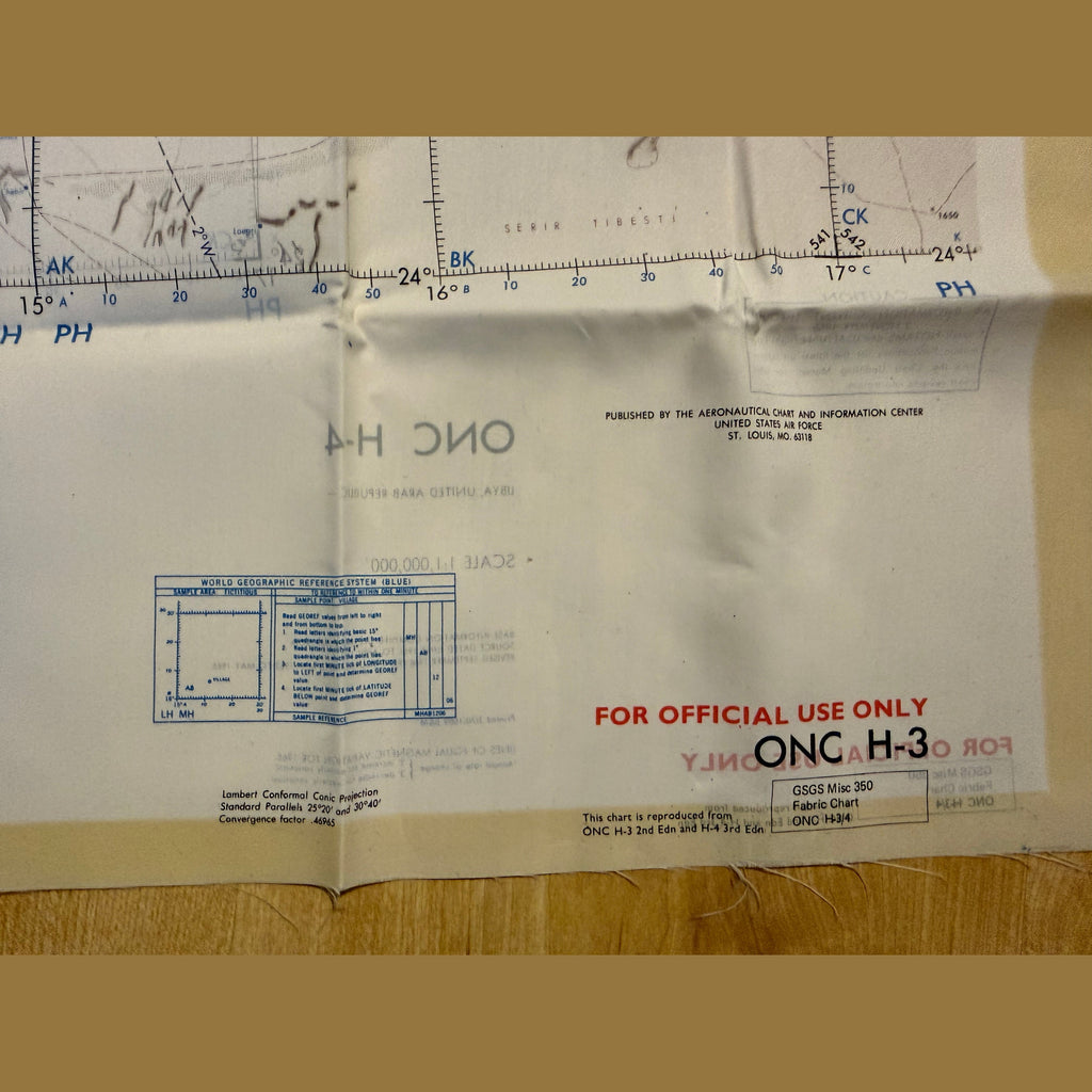 A Royal Air Force / silk escape map covering Libya, Mediterranean Coast, Sirte, Benghazi.