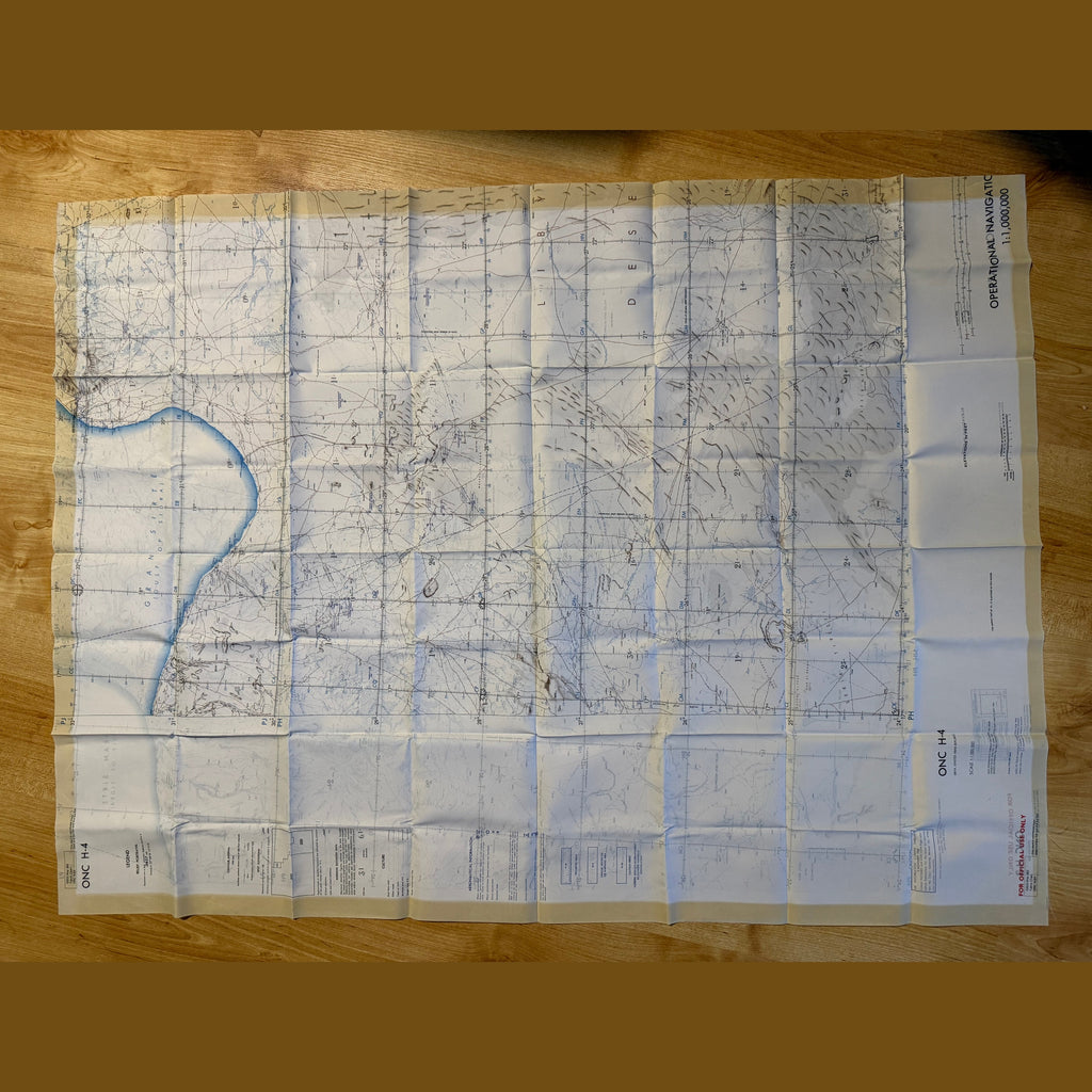 A Royal Air Force / silk escape map covering Libya, Mediterranean Coast, Sirte, Benghazi.