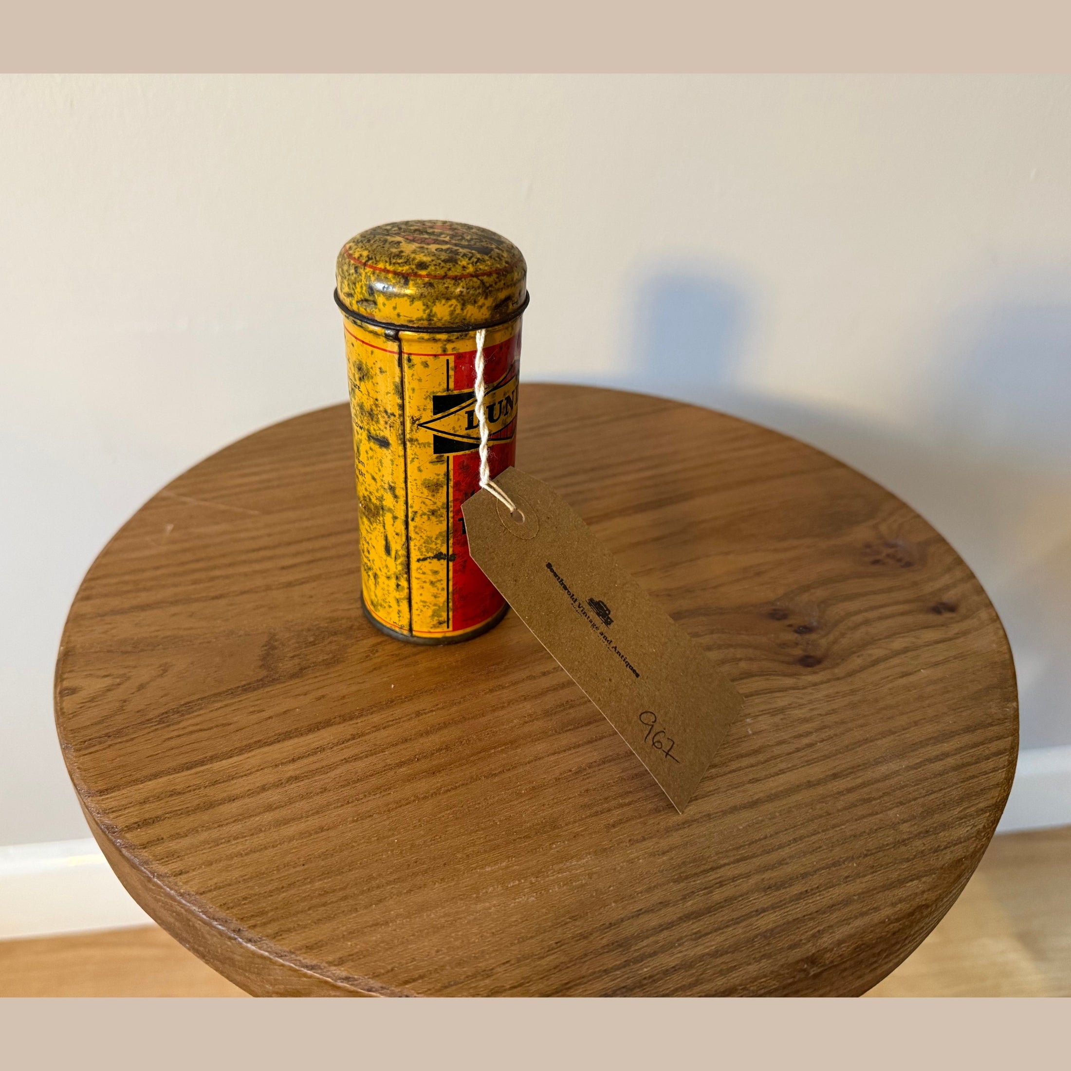 Vintage Dunlop tin, Minor tube repair kit