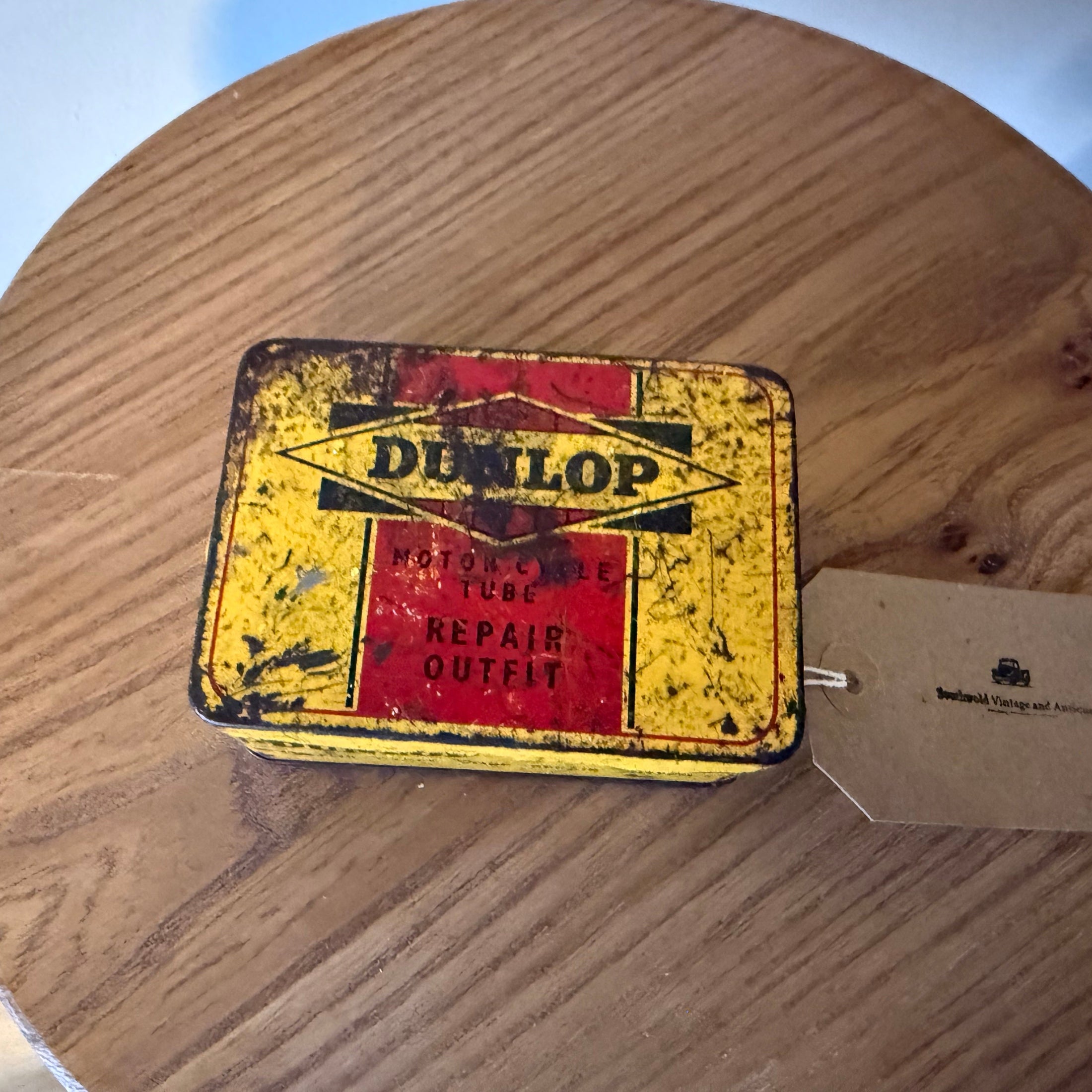 Vintage Dunlop Motorcycle tyre repair tin.
