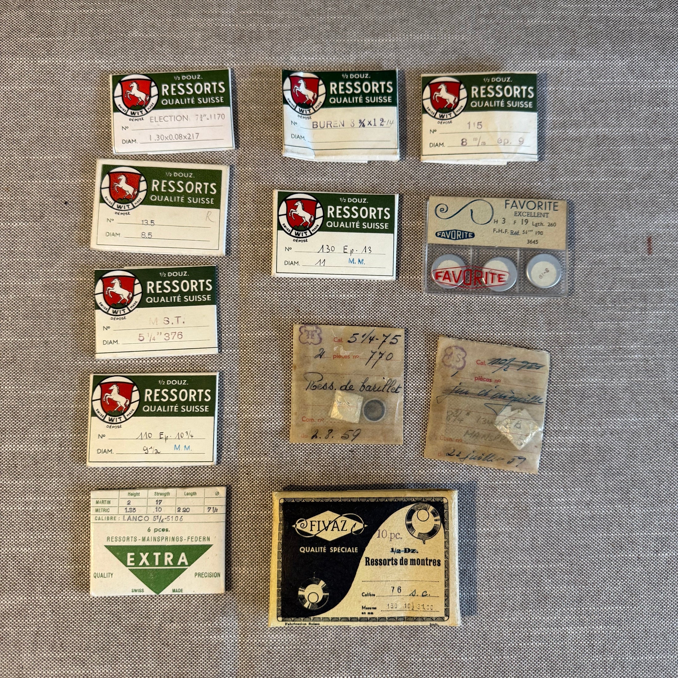 Vintage assorted watch springs/parts