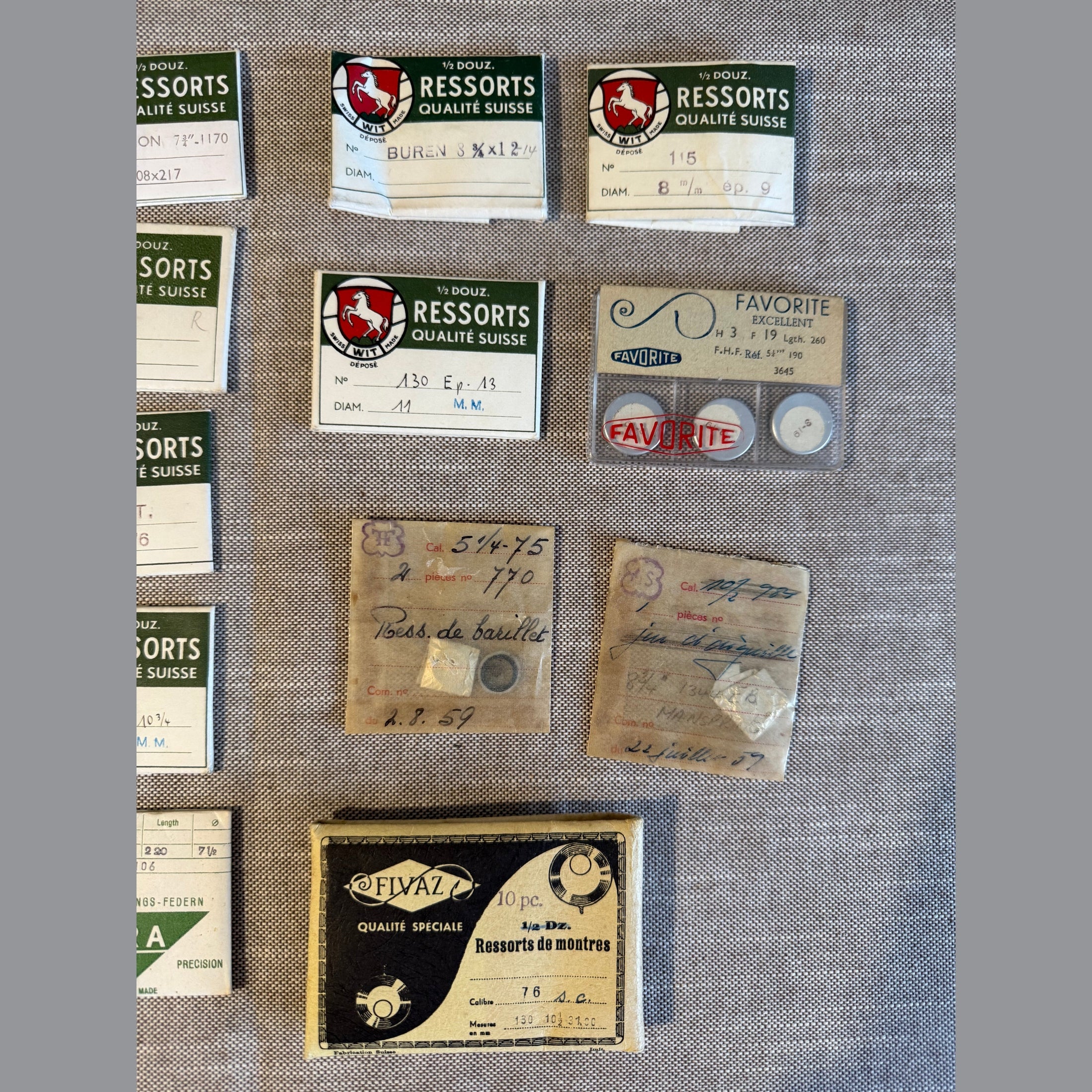 Vintage assorted watch springs/parts