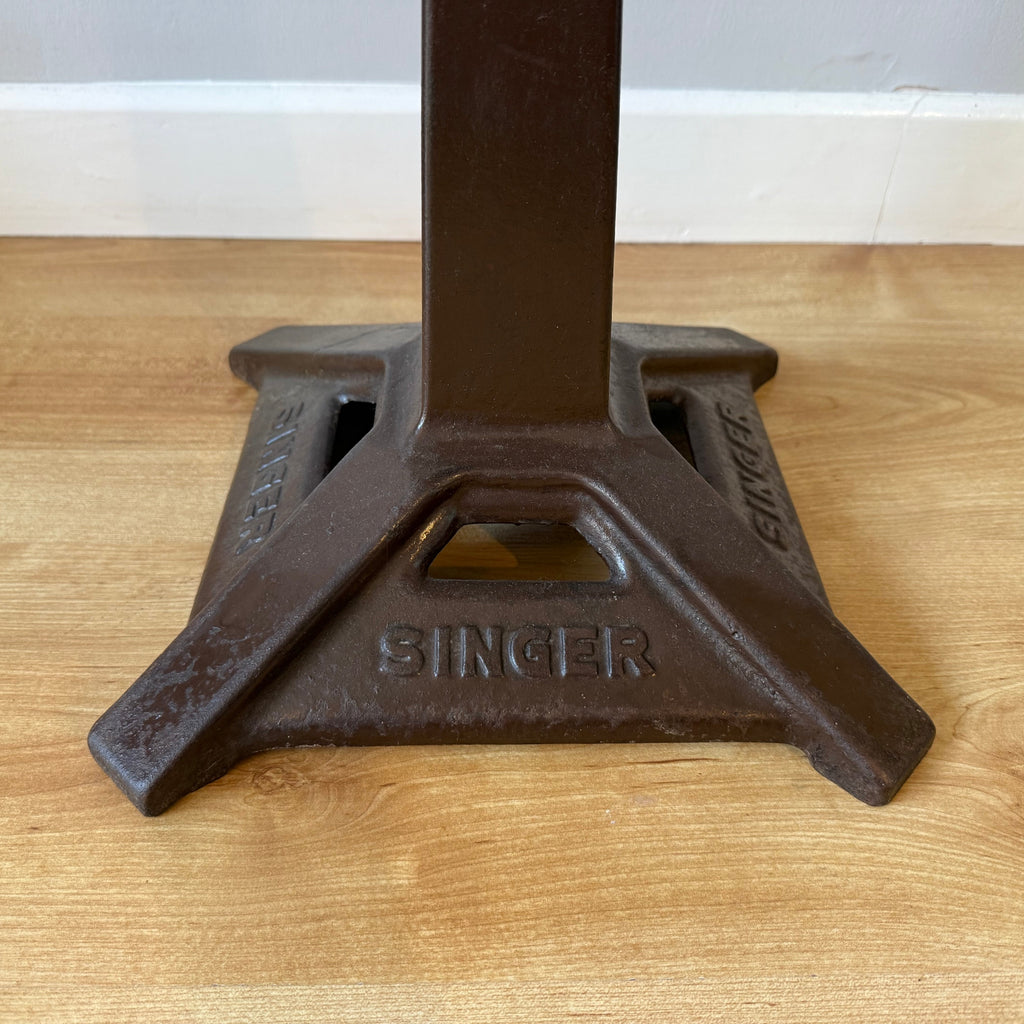 Vintage Singer chair with square base.